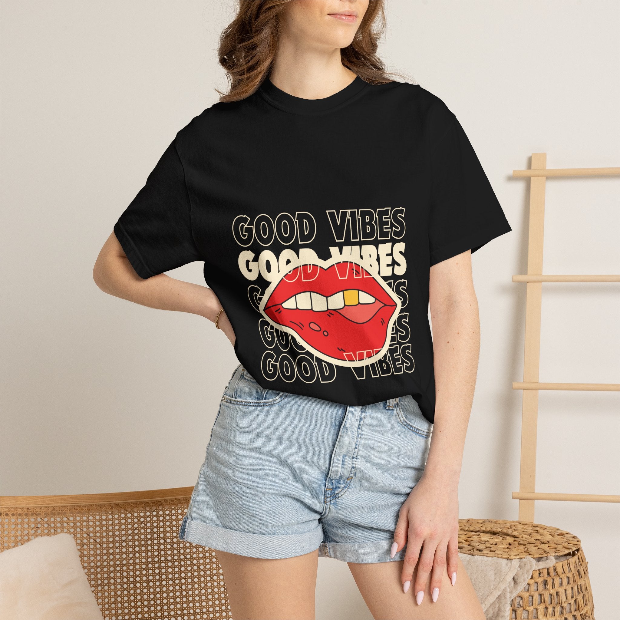 Good Vibes Lip Graphic T-Shirt