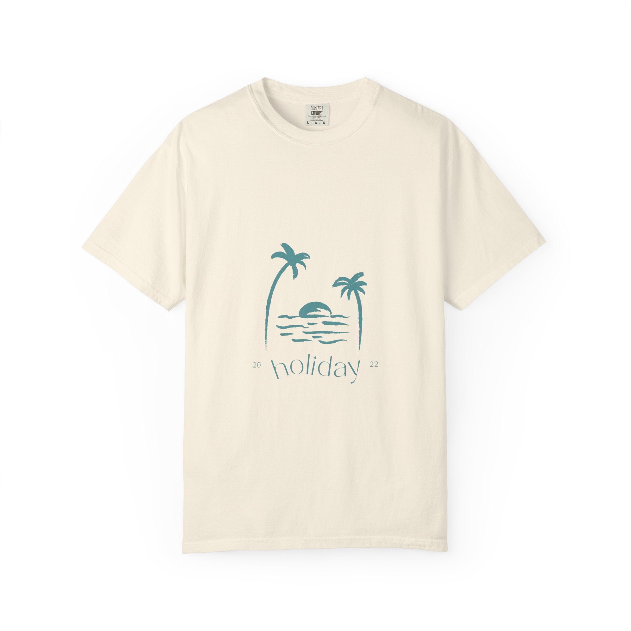 Holiday Palm Beach T-Shirt — Vintage Sunset Tropical Graphic