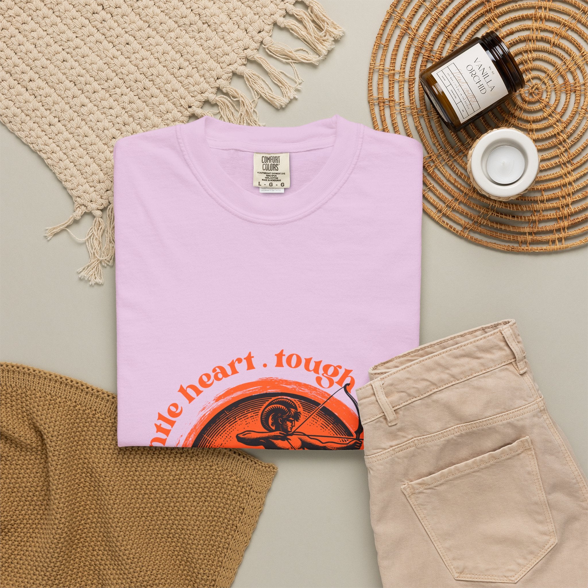 Aries Ram Graphic T-Shirt — "Gentle Heart, Tough Soul" Zodiac Tee