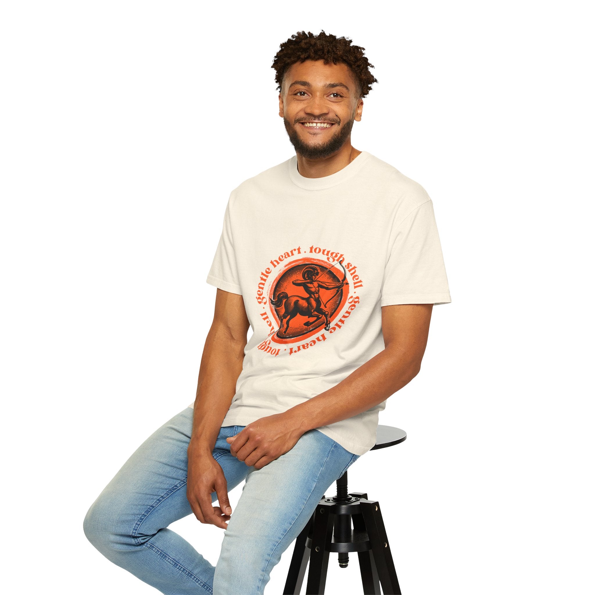Aries Ram Graphic T-Shirt — "Gentle Heart, Tough Soul" Zodiac Tee