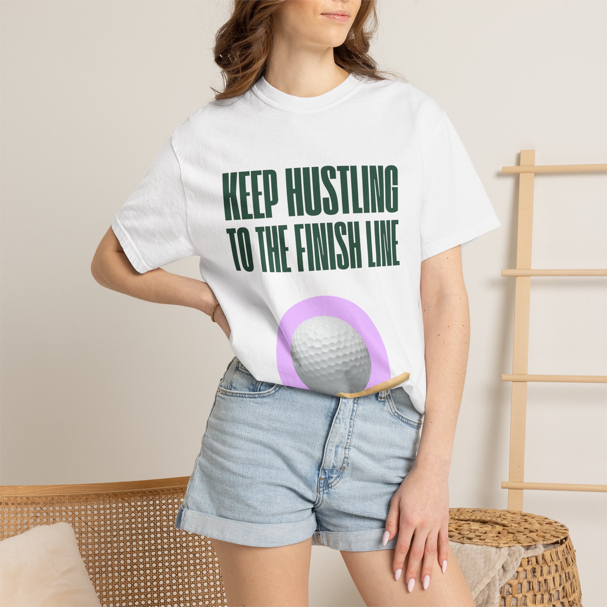 Keep Hustling to the Finish Line Golf T‑Shirt