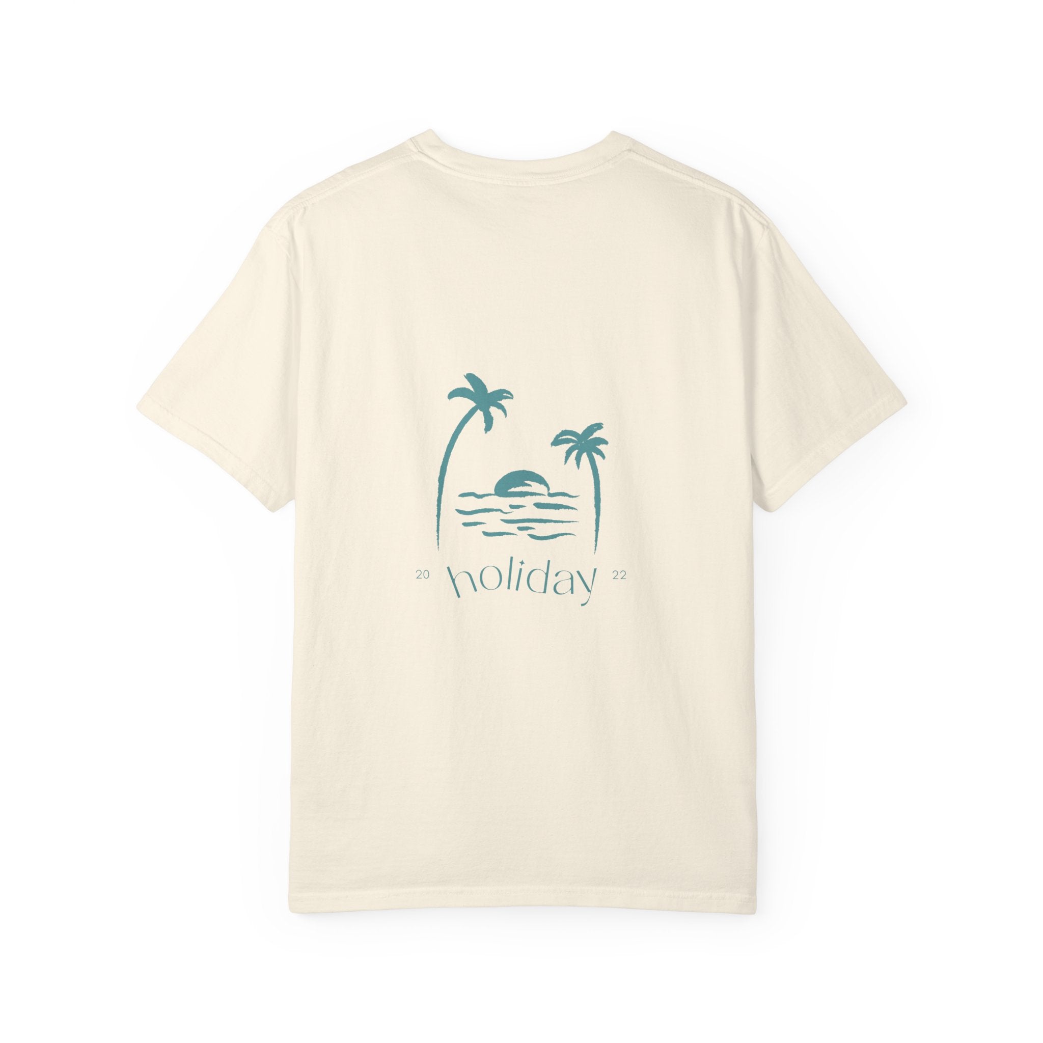 Holiday Palm Beach T-Shirt — Vintage Sunset Tropical Graphic