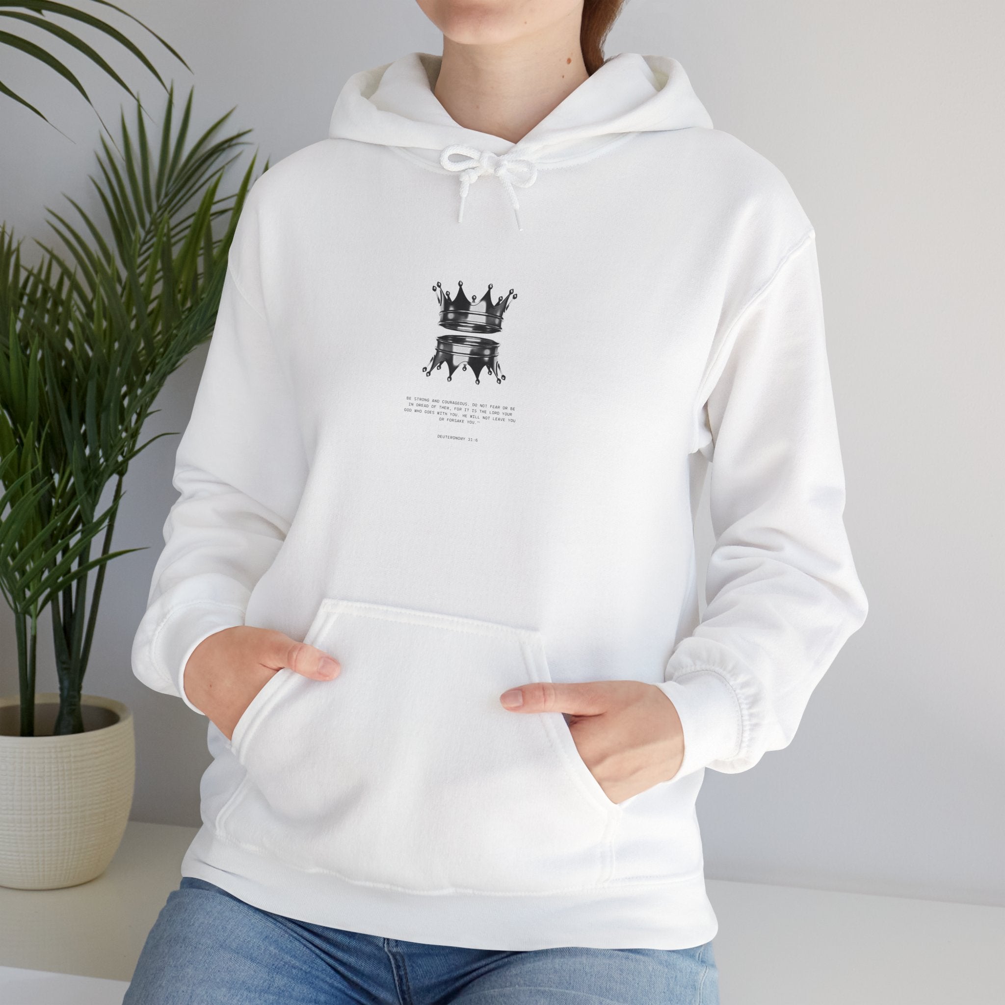 Minimalist Crown Chess Hoodie - Subtle Royalty Graphic Sweatshirt