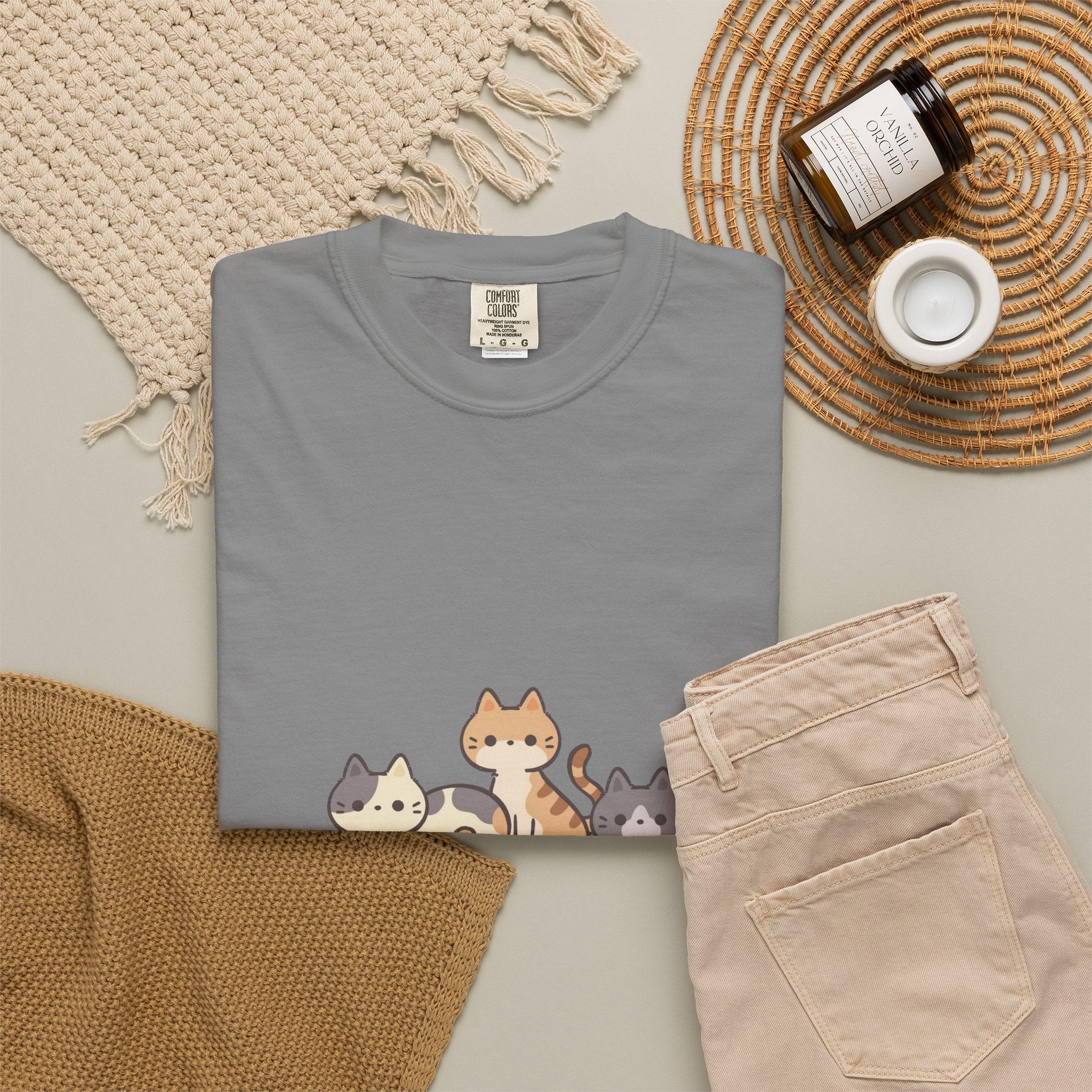 Pet Lover T-Shirt — "Life is More Colorful if You Have a Pet" Cute Cat Illustration
