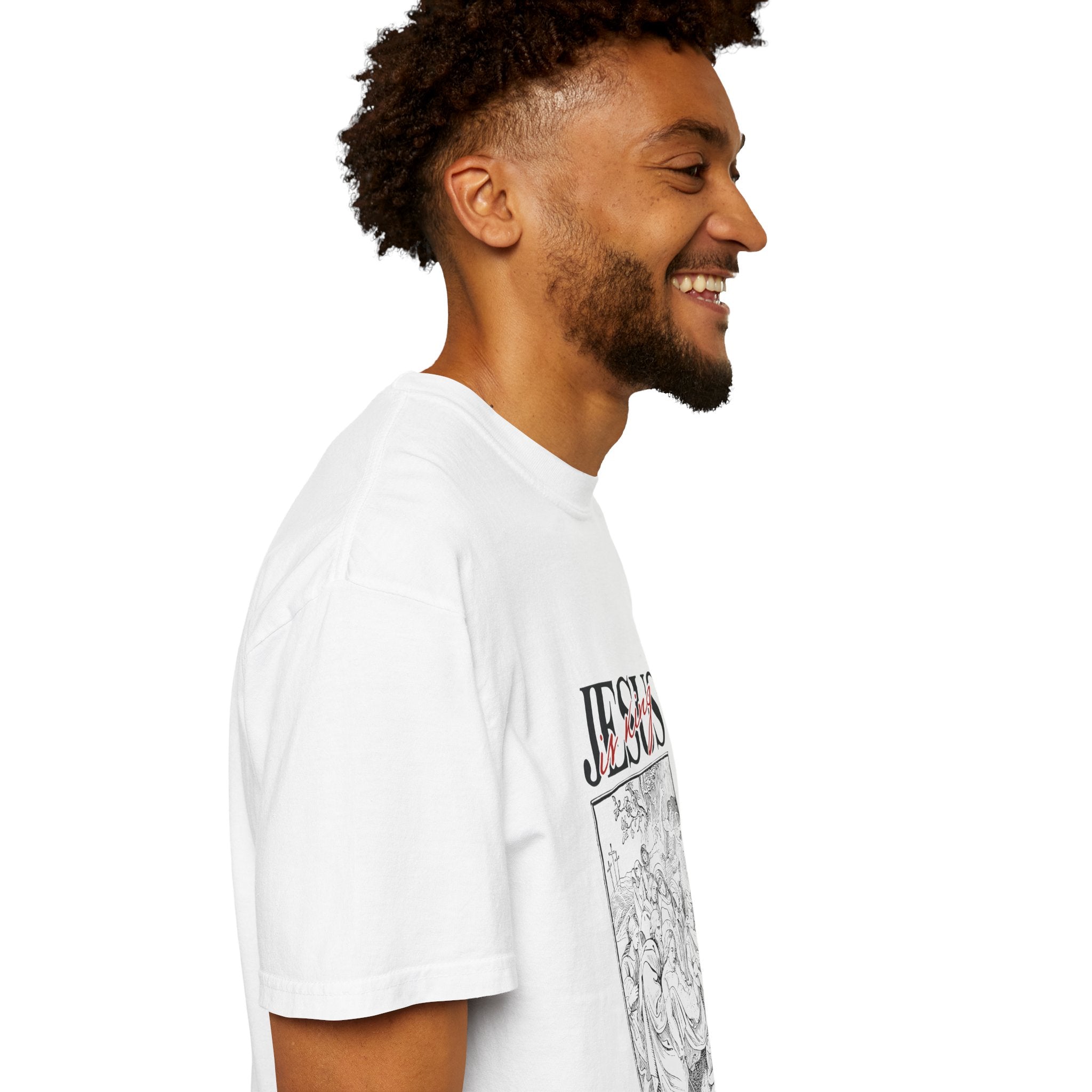 Jesus Sketch Graphic T-Shirt — Vintage Bible Art Faith Tee
