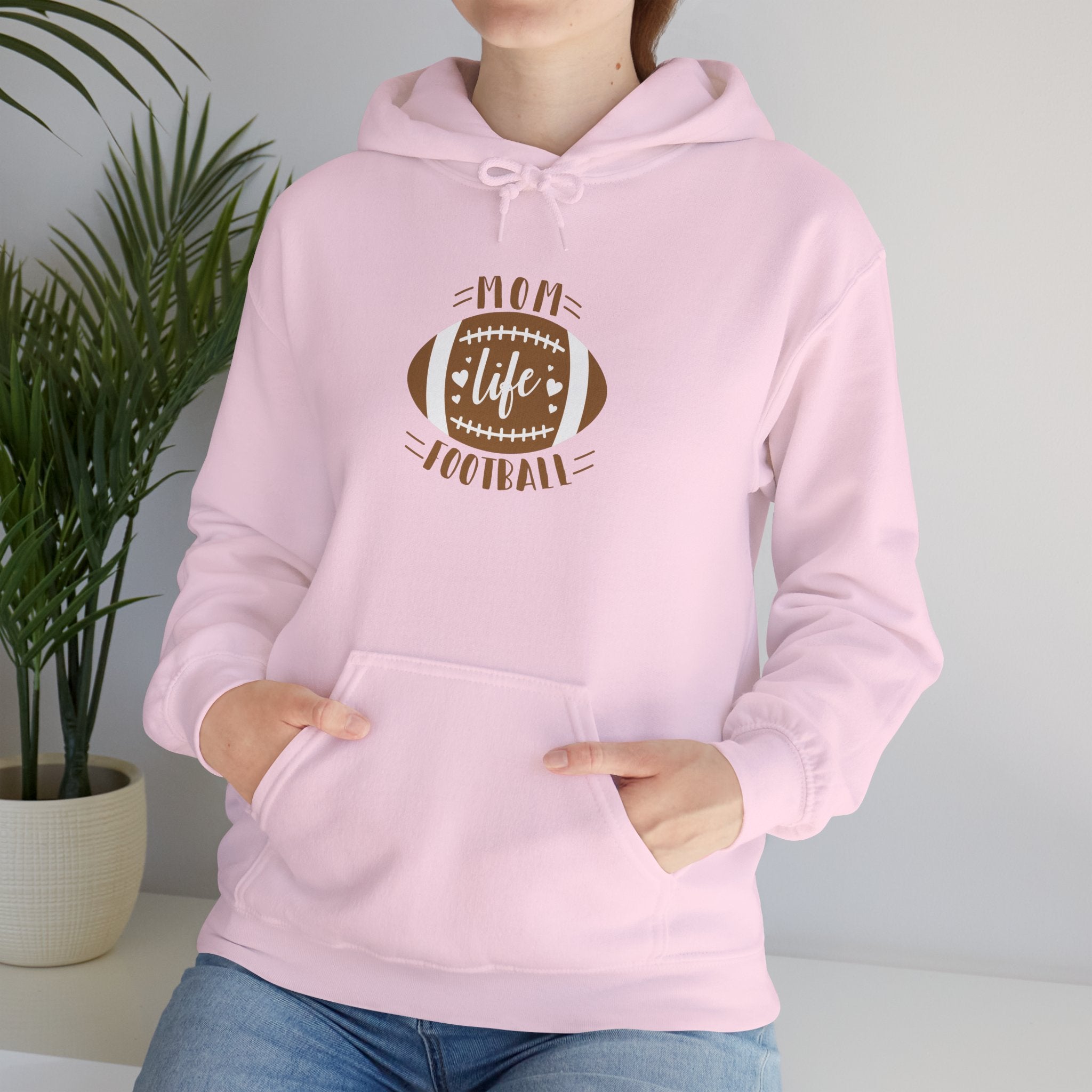 Football Mom Hoodie - "Mom Life Football" Pullover for Game Day