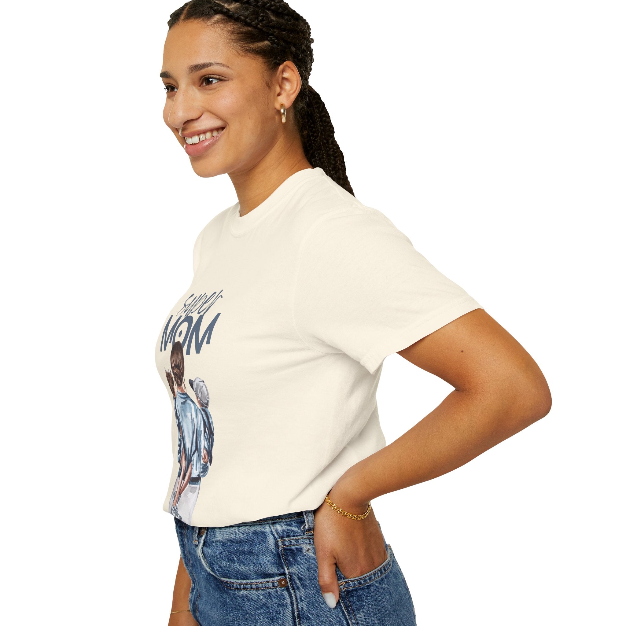 Super Mom T-Shirt — Mom with Kids Graphic Tee | Mother's Day Gift