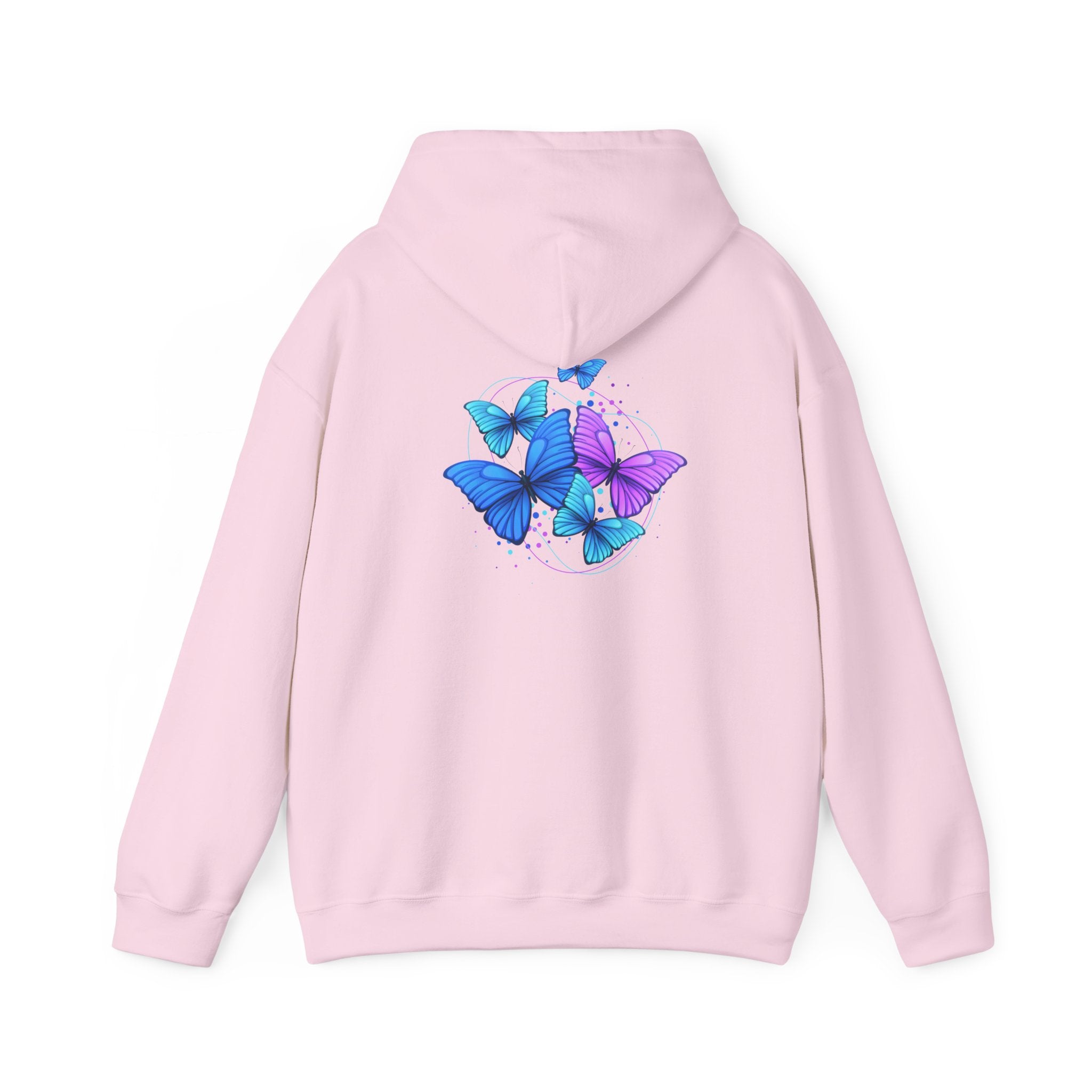 Butterfly Cluster Hoodie – Blue & Purple Butterfly Graphic Sweatshirt
