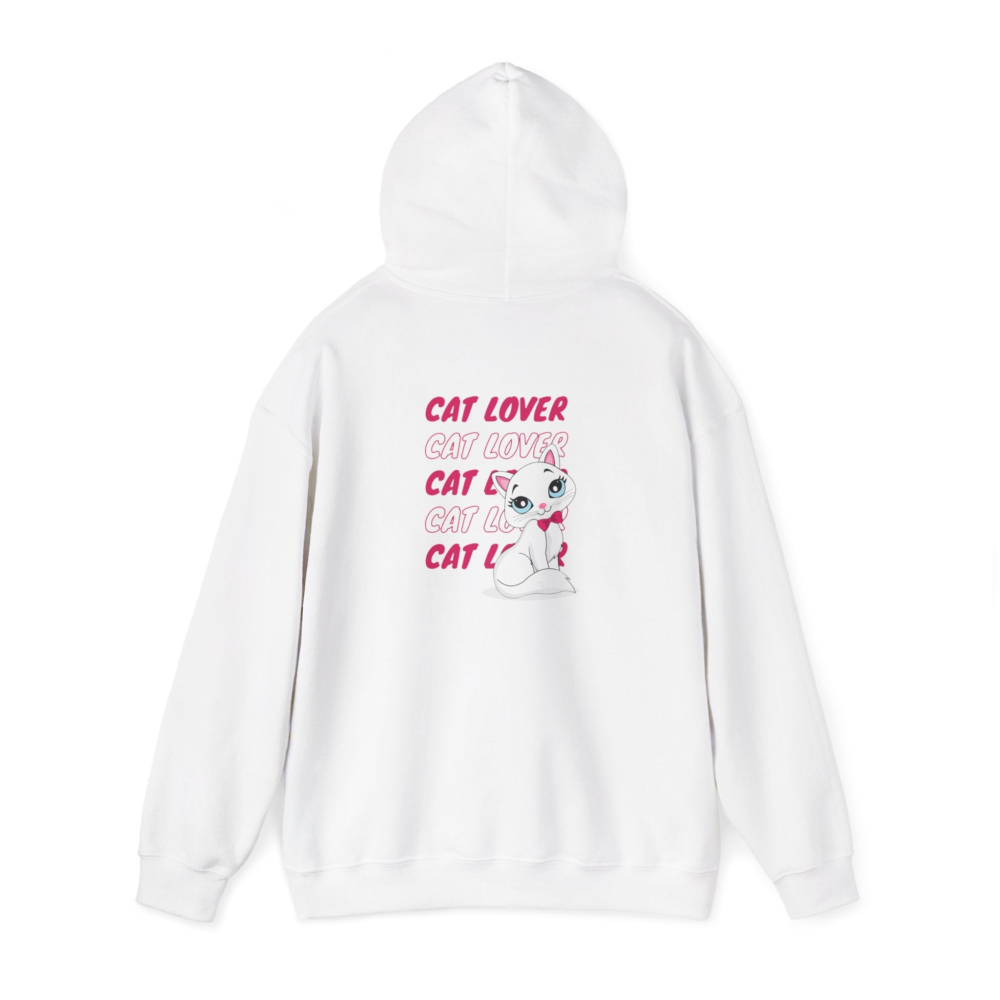 Cat Lover Hoodie — Cute Pink Kitty Graphic Pullover