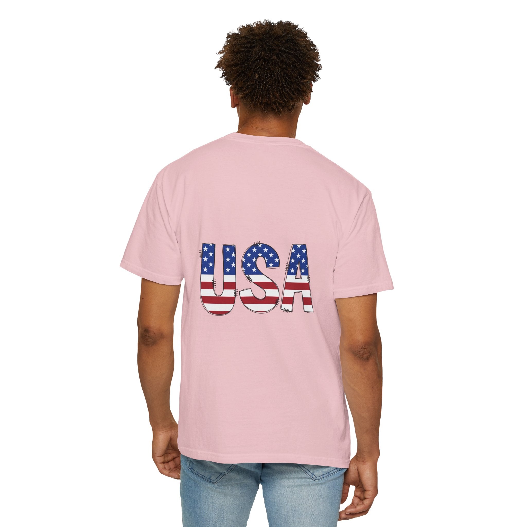 USA Flag Graphic T-Shirt — Patriotic Fourth of July Tee
