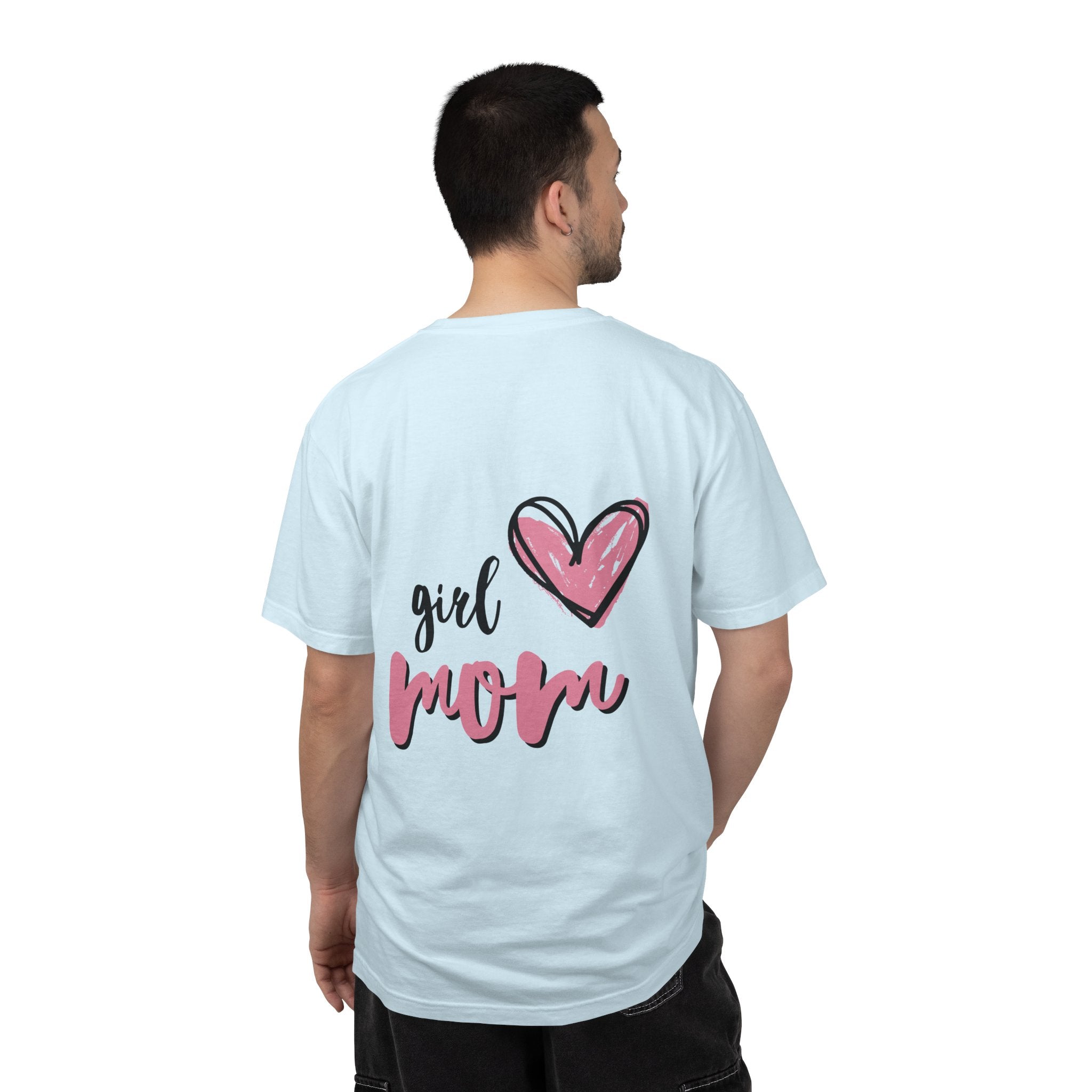 Girl Mom T-Shirt — Pink Heart Mom Shirt for New & Proud Mothers