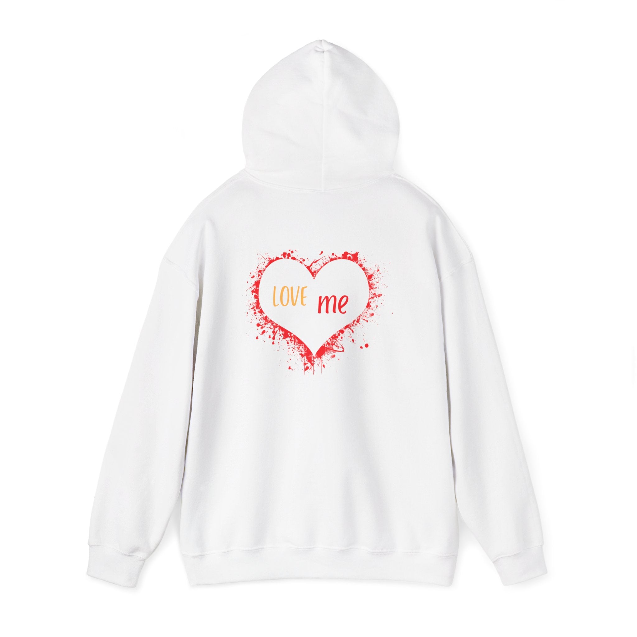 Love Me Hoodie — Pink Heart Graphic Valentine's Sweatshirt