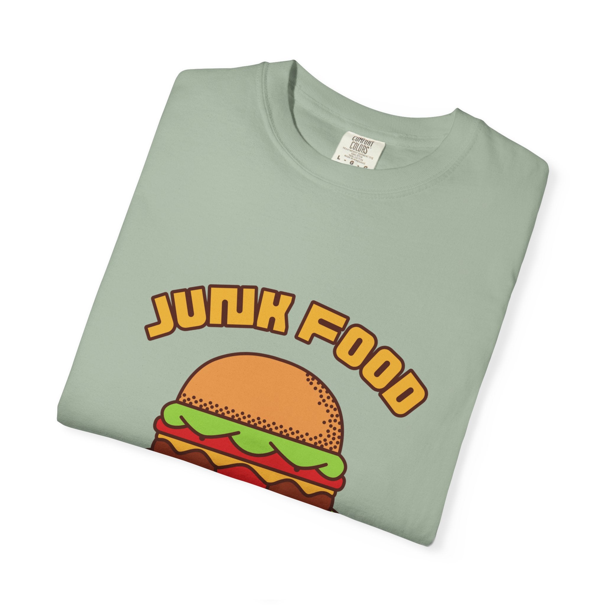 Junk Food Burger T-Shirt — Cute Retro ‘Delicious Taste’ Graphic Tee