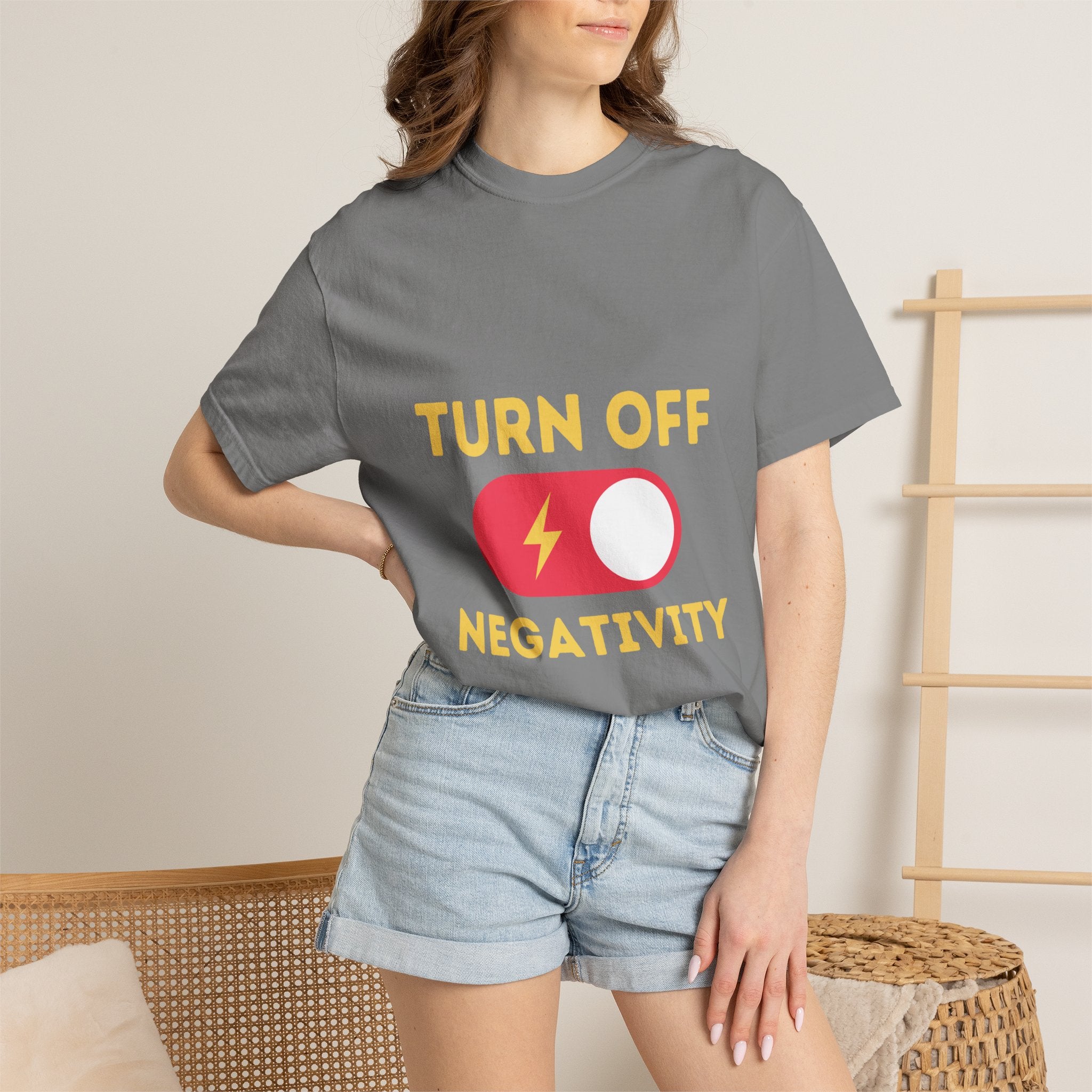 Turn Off Negativity T-Shirt — Positive Vibes Graphic Tee
