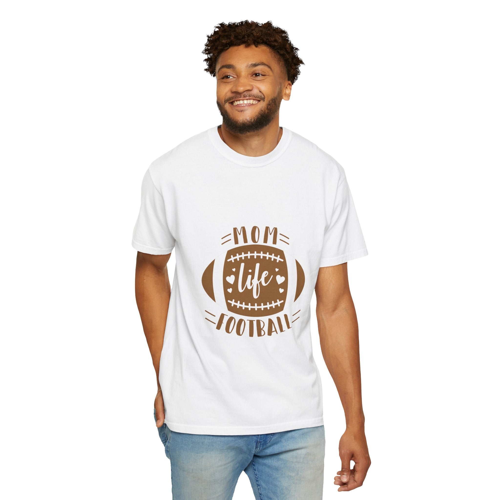 Football Mom T-Shirt - "Mom Life Football" Graphic Tee