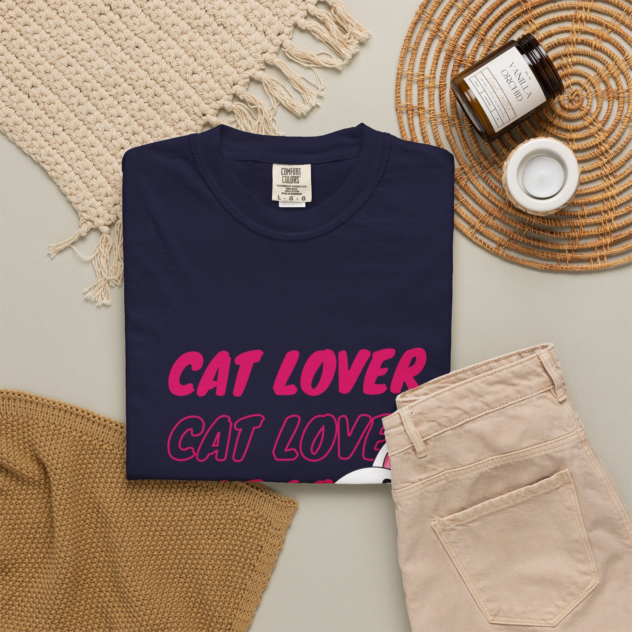 Cat Lover T-Shirt — Cute White Kitten Graphic Tee for Cat Moms & Fans