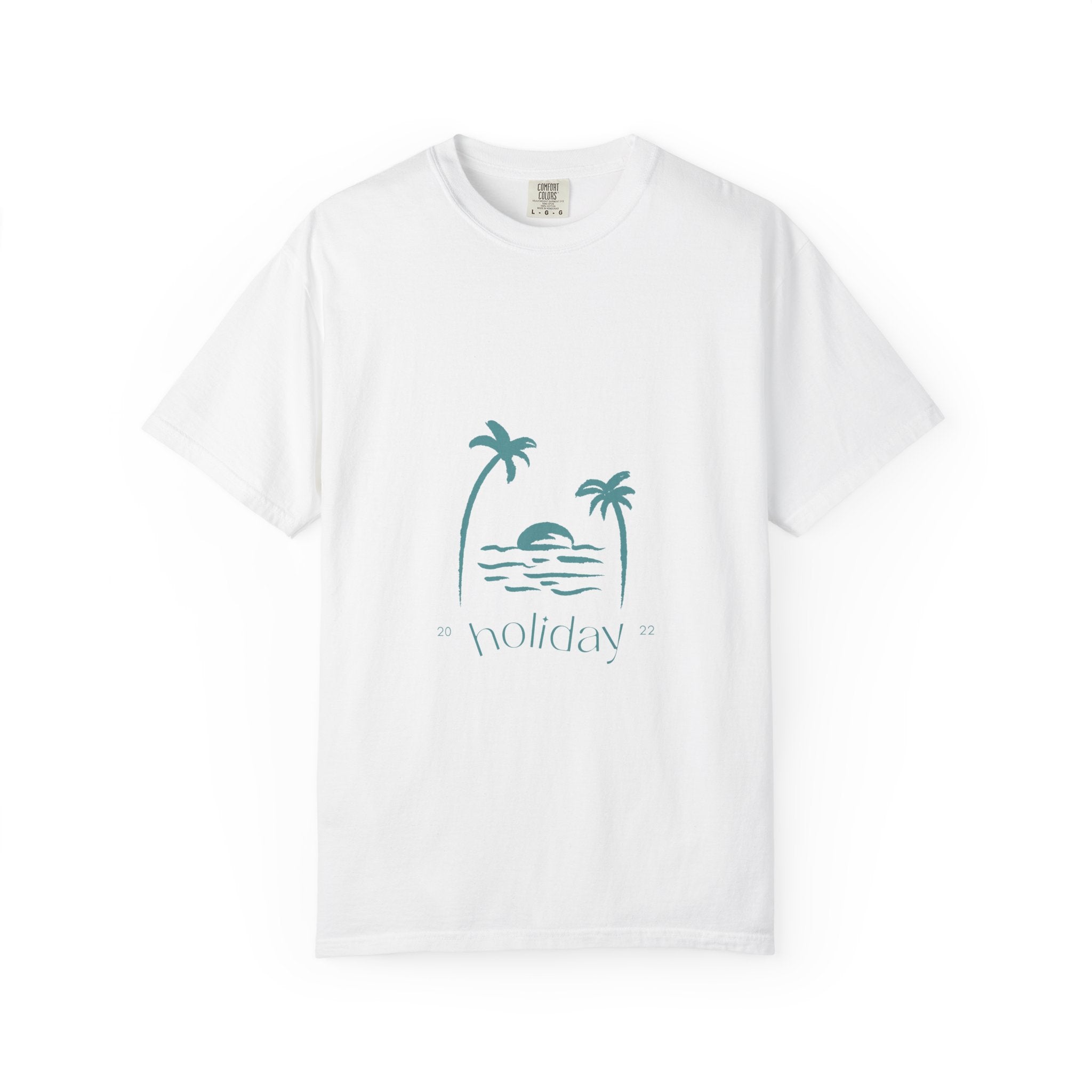 Holiday Palm Beach T-Shirt — Vintage Sunset Tropical Graphic