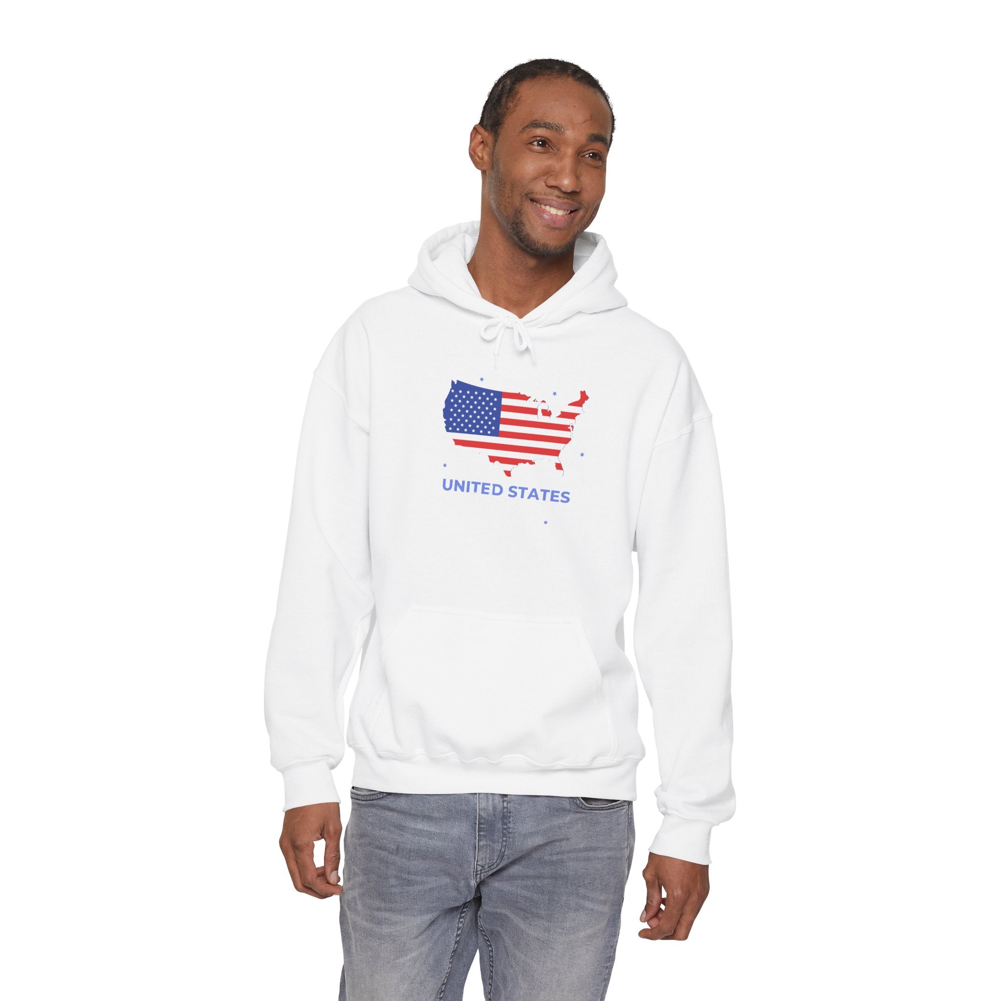United States Flag Map Hoodie - Patriotic USA Map Sweatshirt