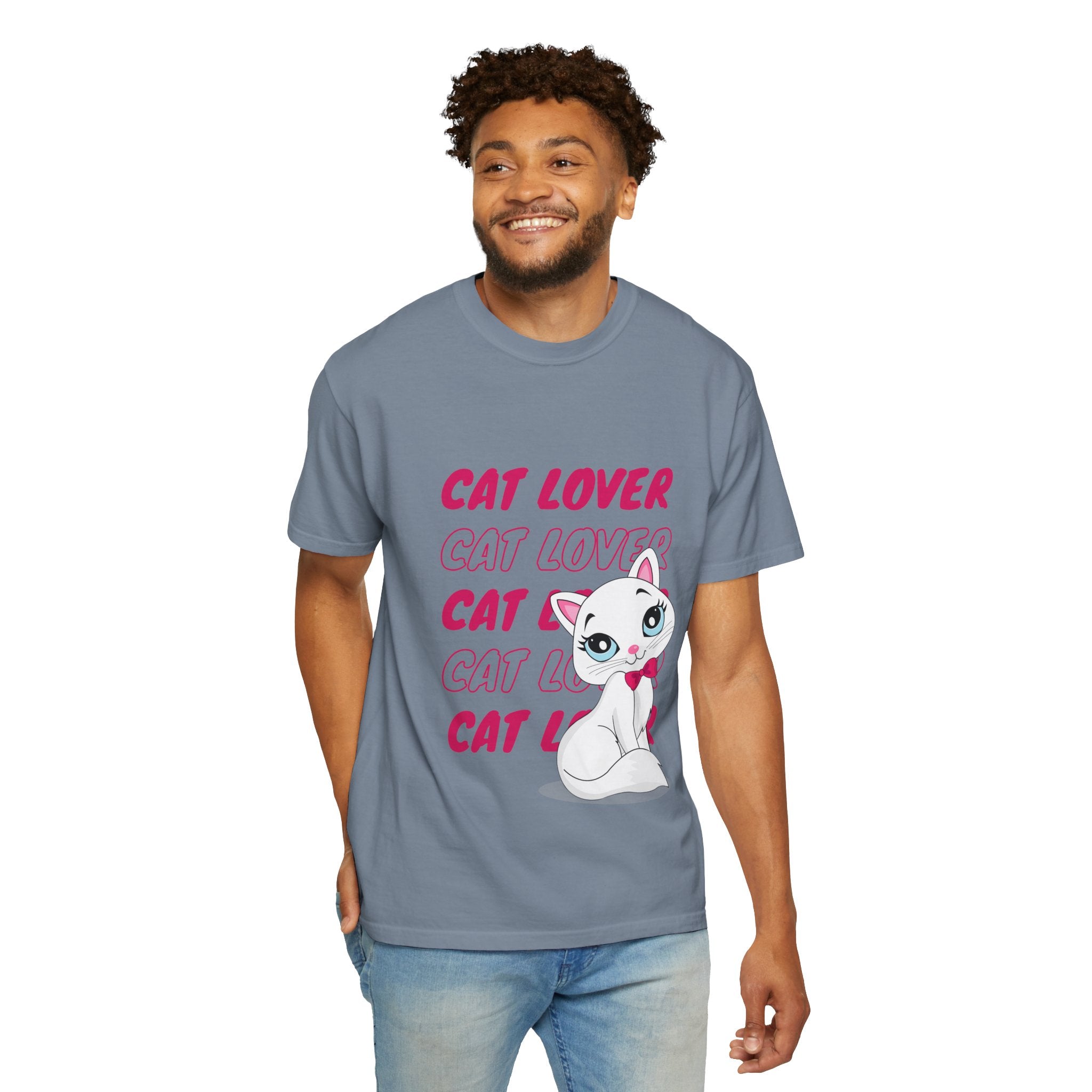 Cat Lover T-Shirt — Cute White Kitten Graphic Tee for Cat Moms & Fans