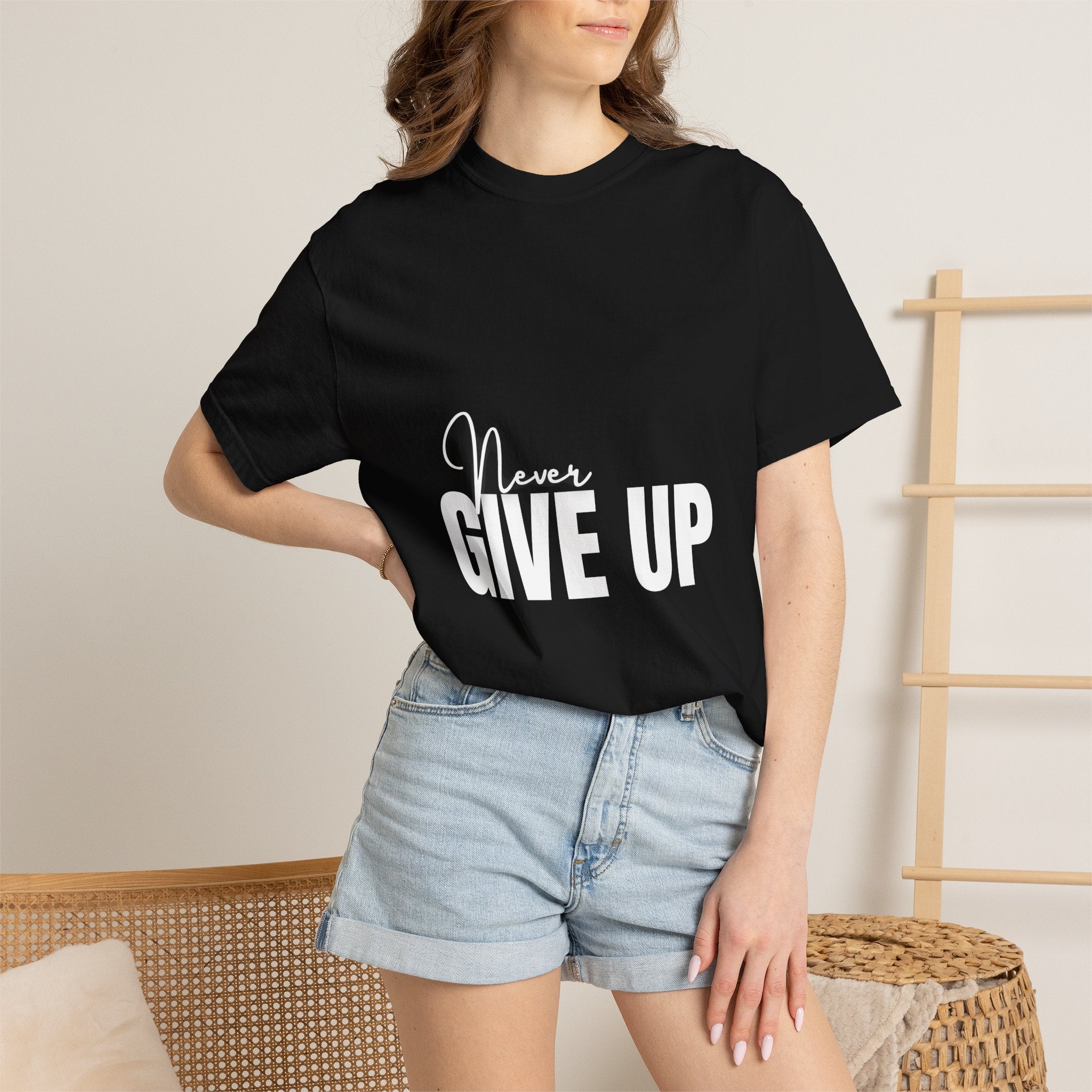 Never Give Up T-Shirt — Motivational Graphic Tee