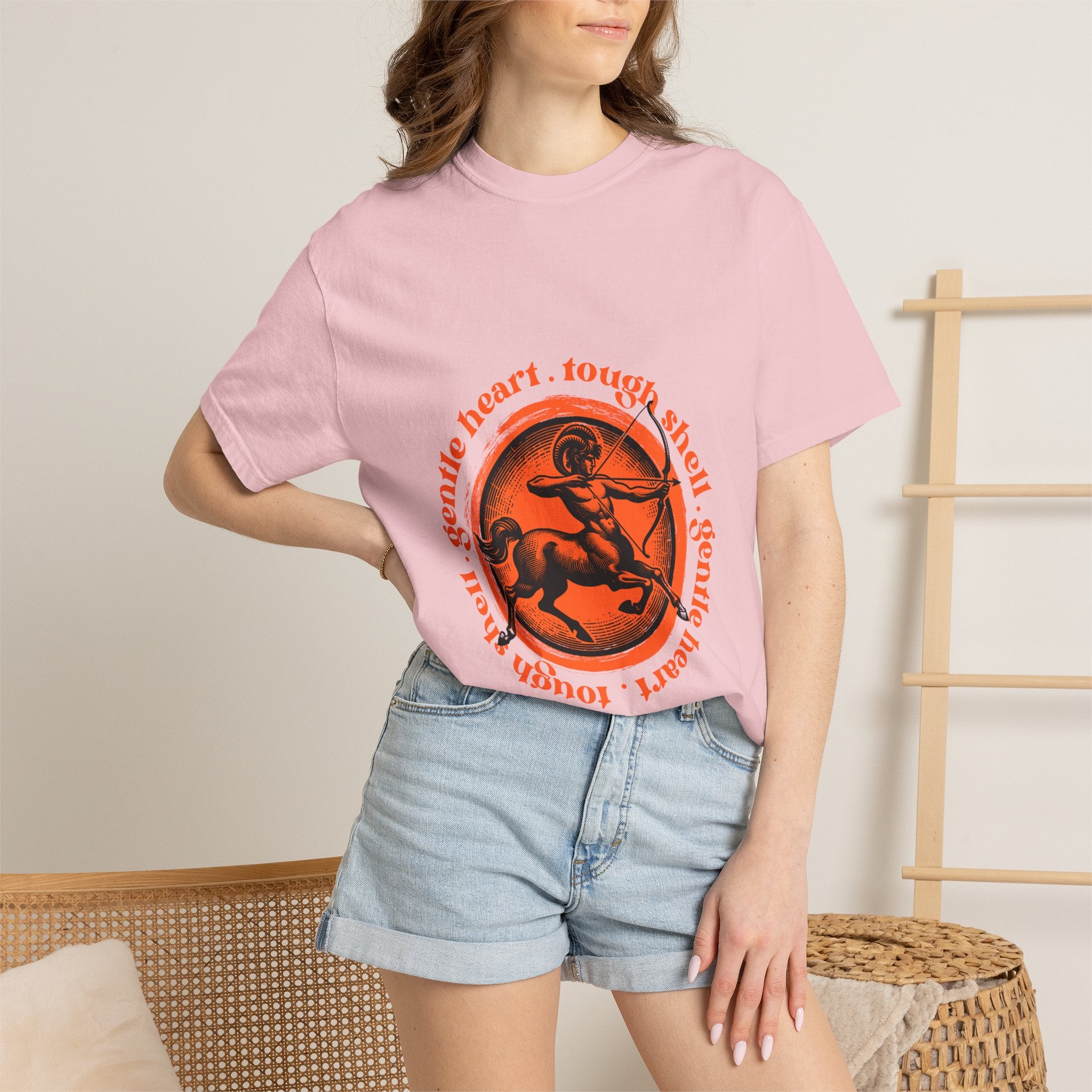 Aries Ram Graphic T-Shirt — "Gentle Heart, Tough Soul" Zodiac Tee