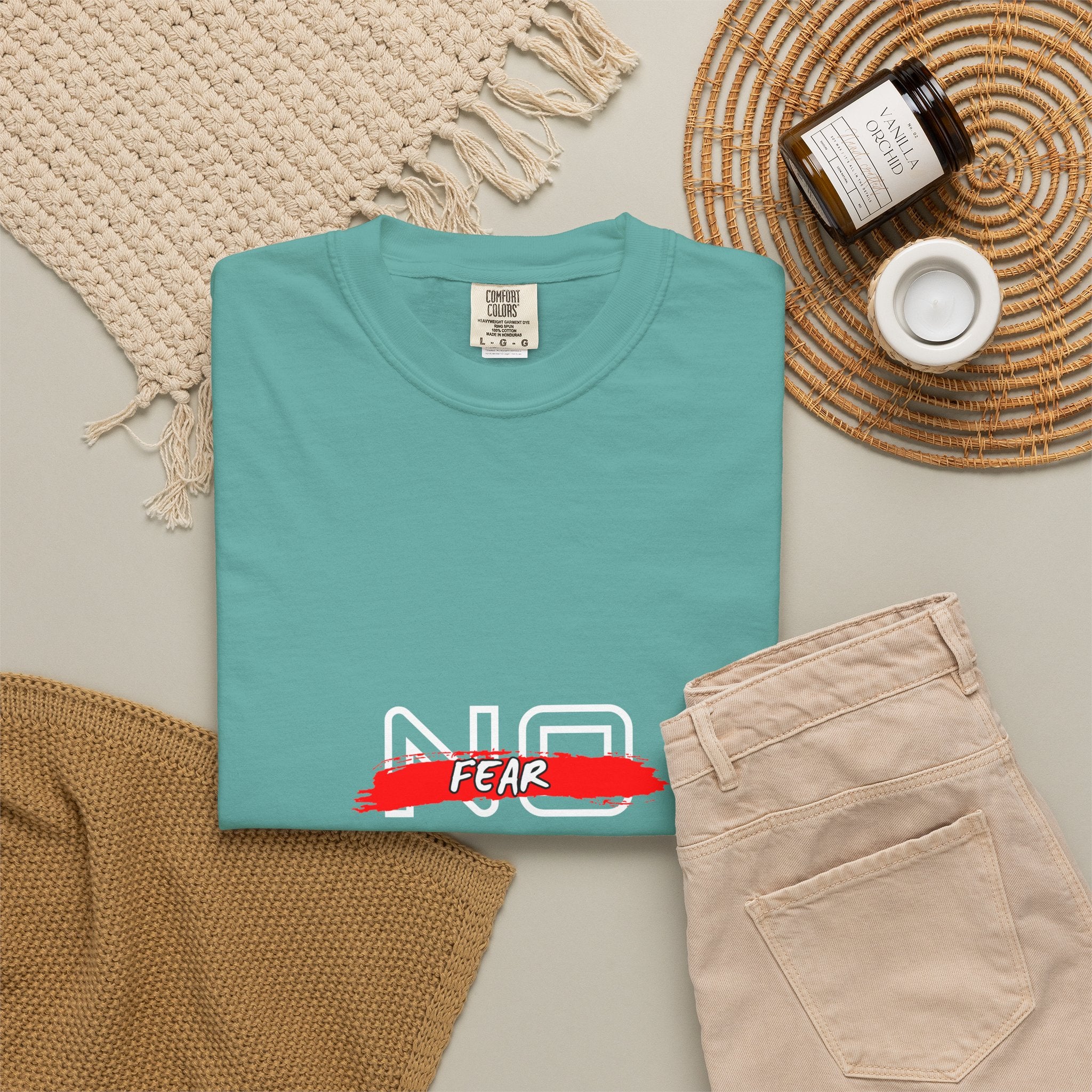 T-Shirt — "No Fear, No Limits, No Excuses" Motivational Graphic Tee