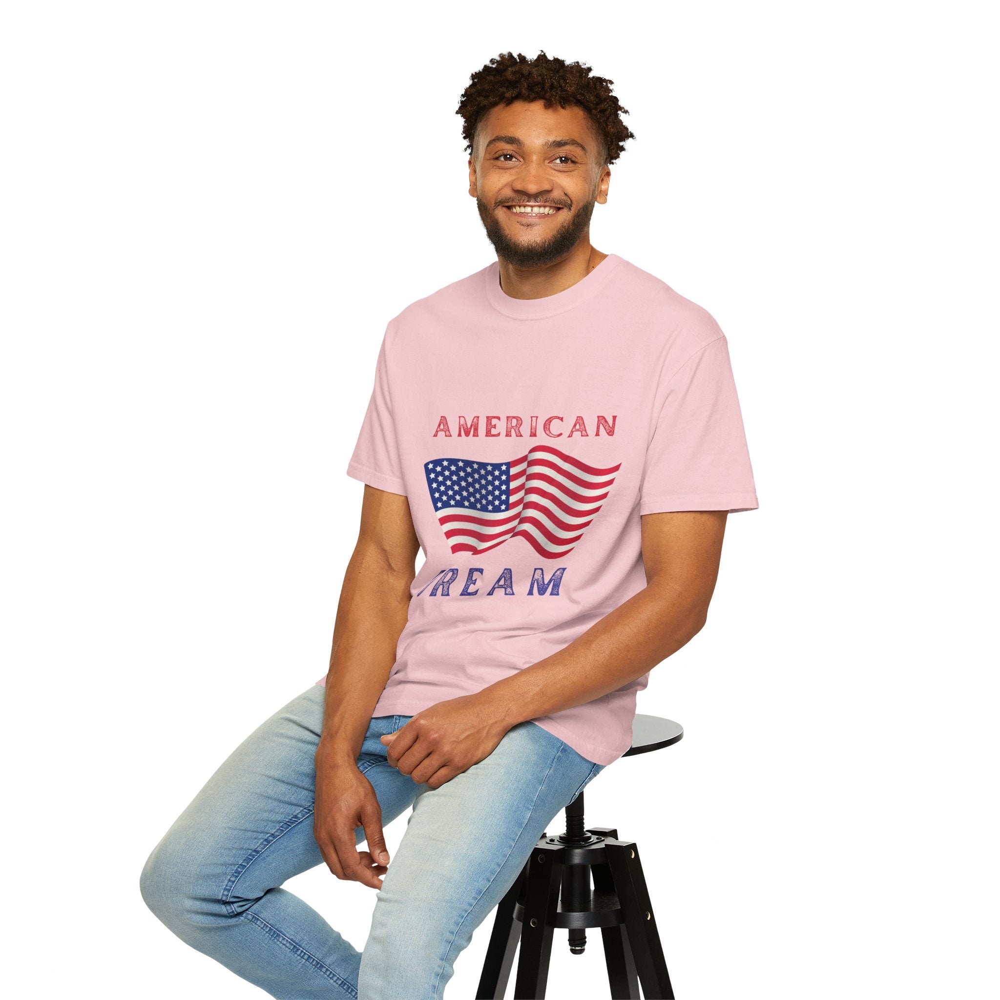 American Dream T-Shirt — Vintage Flag Graphic Tee for 4th of July & Patriotic Celebrations