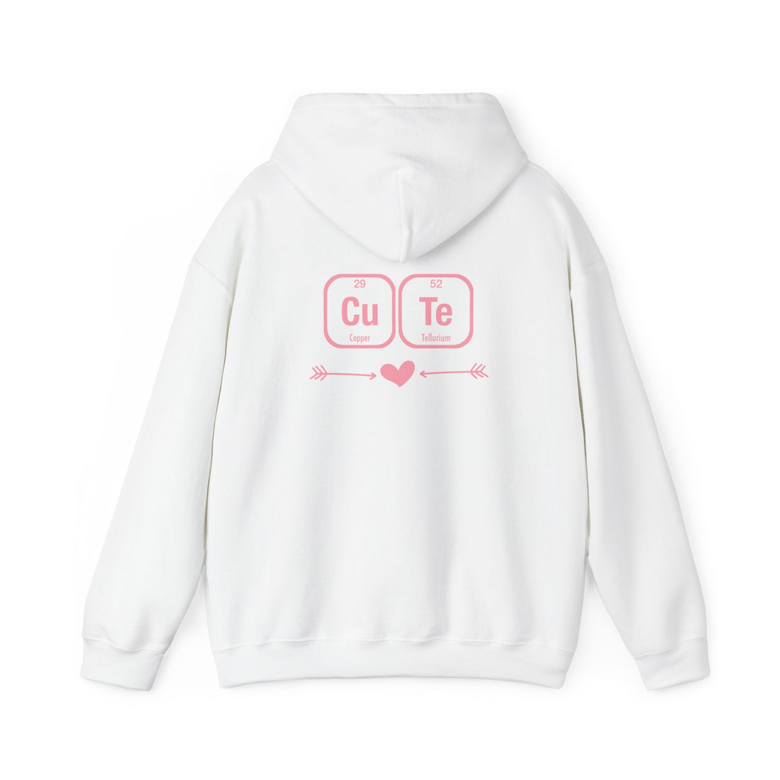 Cute Chemistry Hoodie – "Cu Te" Element Symbols Valentine Pullover