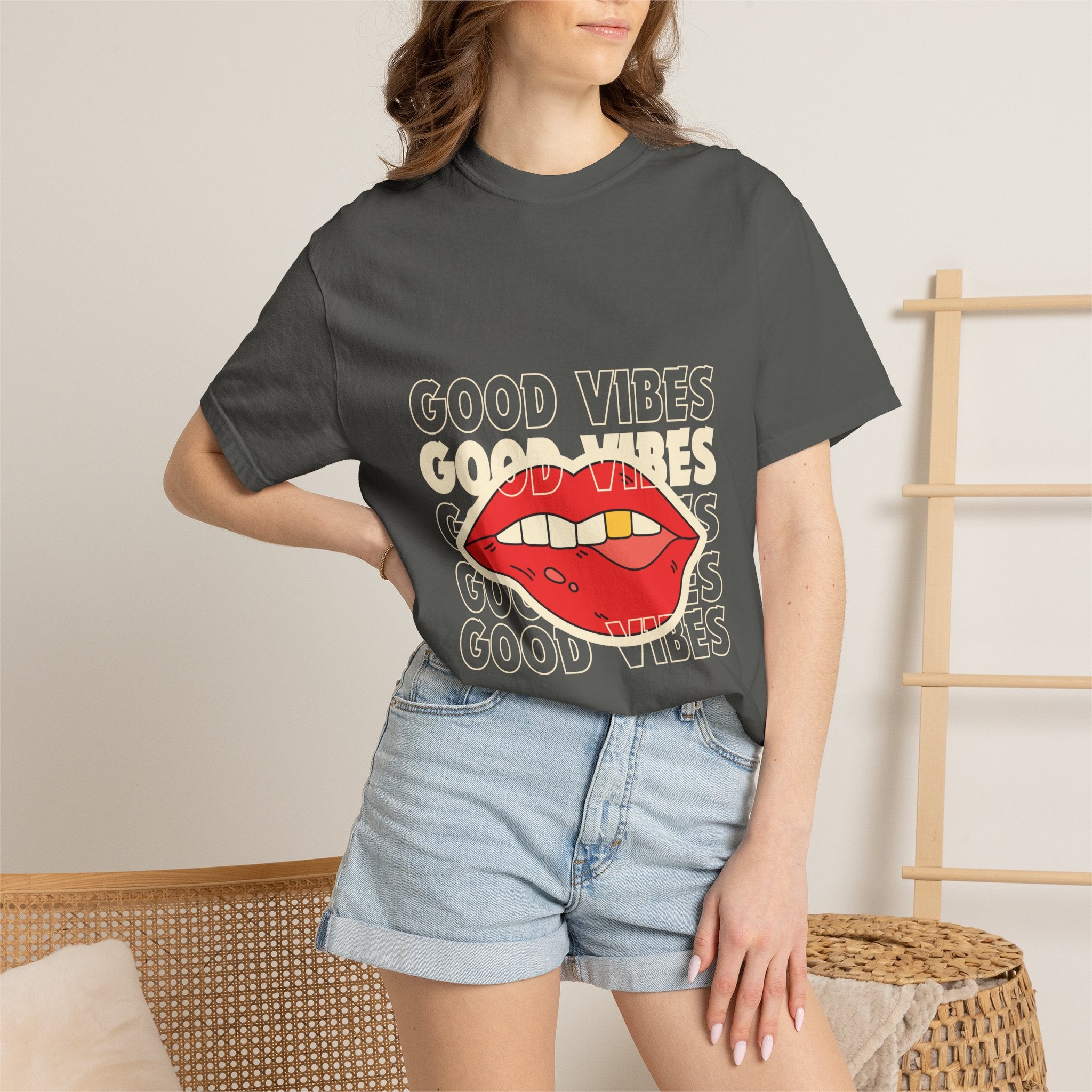 Good Vibes Lip Graphic T-Shirt