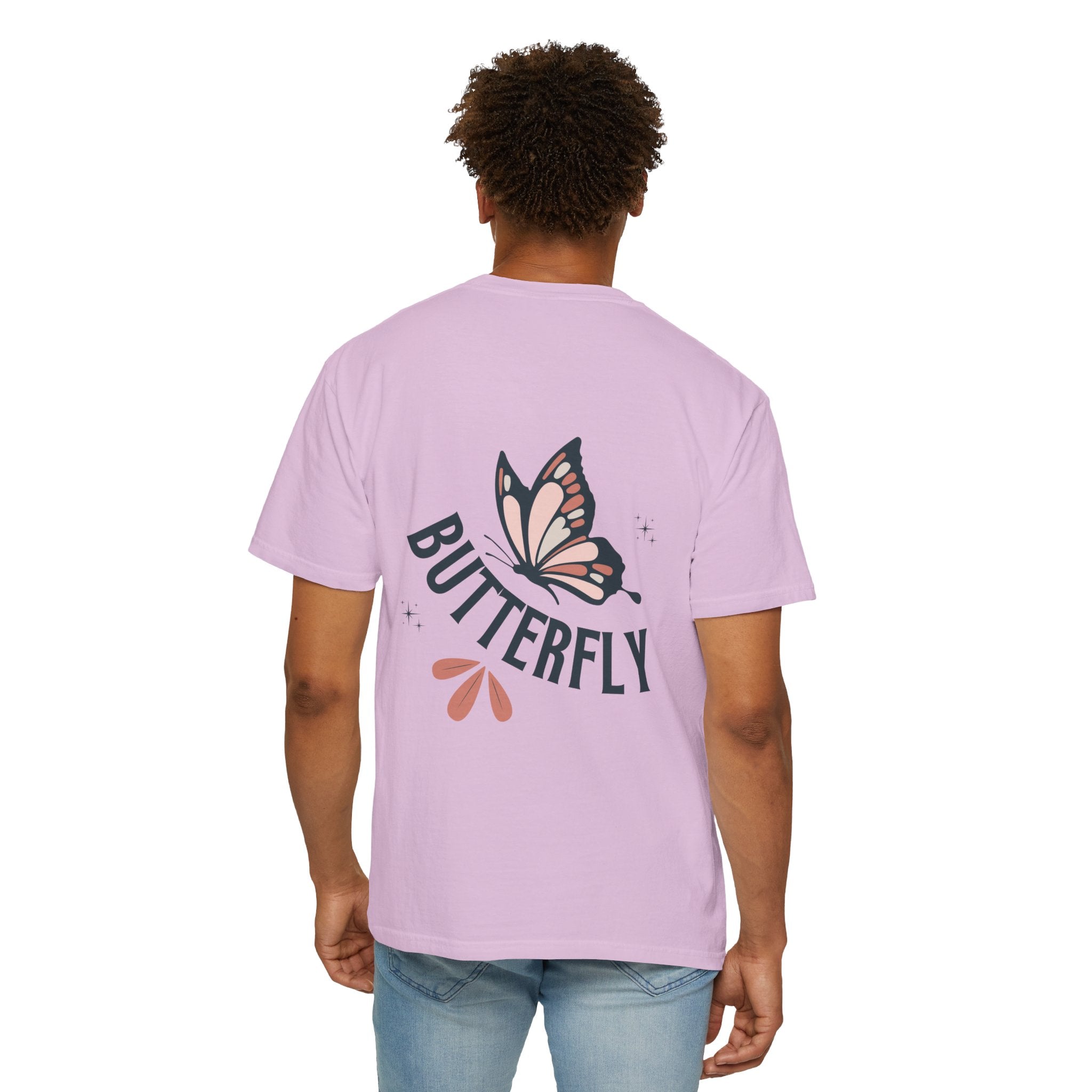 Butterfly Graphic T-Shirt — Pink Monarch Floral Tee