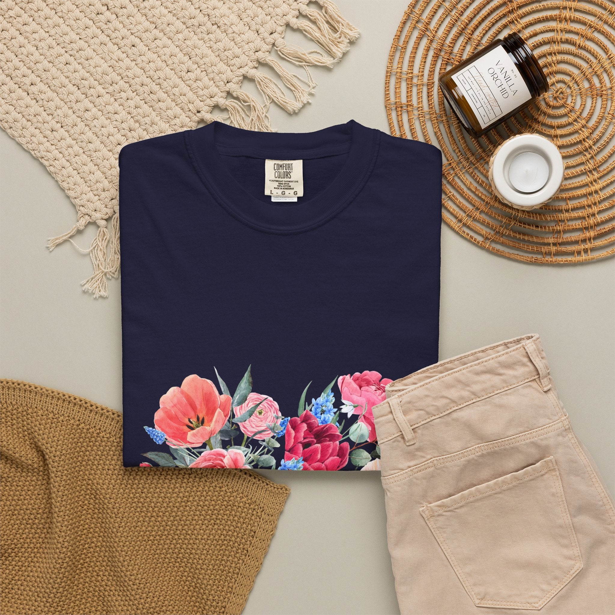 Floral Heart T-Shirt – Watercolor Rose Heart Graphic Tee (Valentine’s Day, Mother's Day)