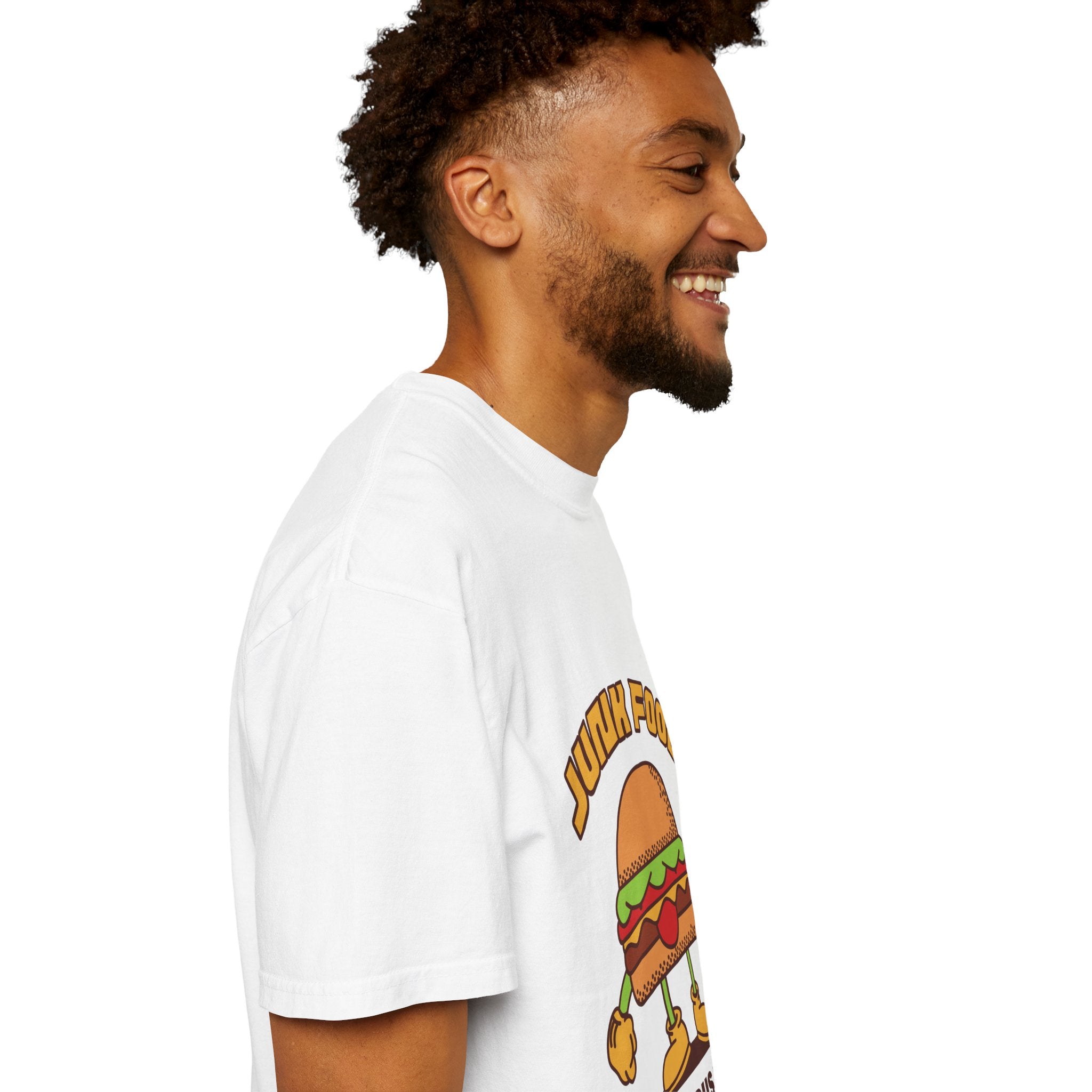 Junk Food Burger T-Shirt — Cute Retro ‘Delicious Taste’ Graphic Tee