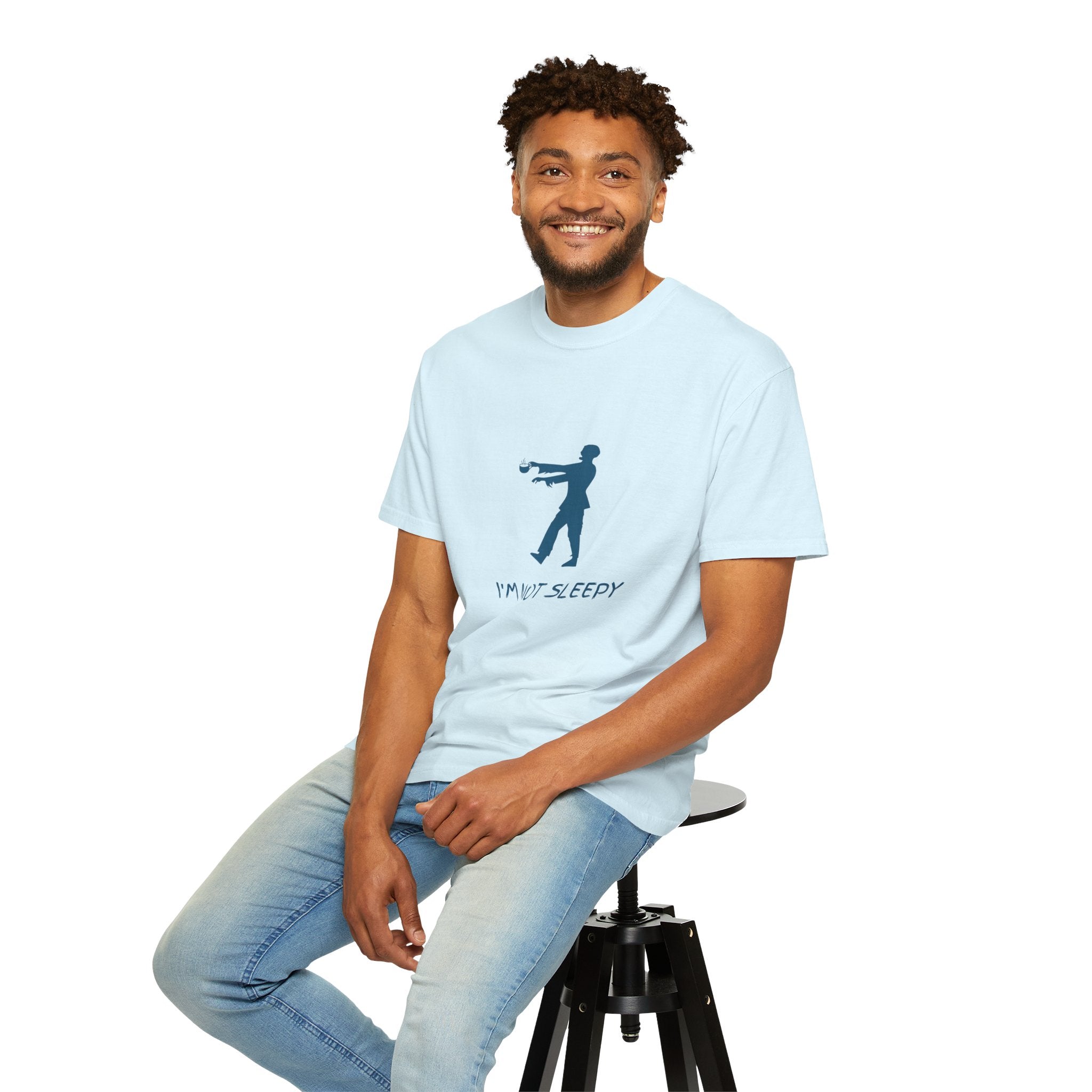 Zombie Silhouette T-Shirt — "I’m Not Sleepy" Funny Halloween Tee