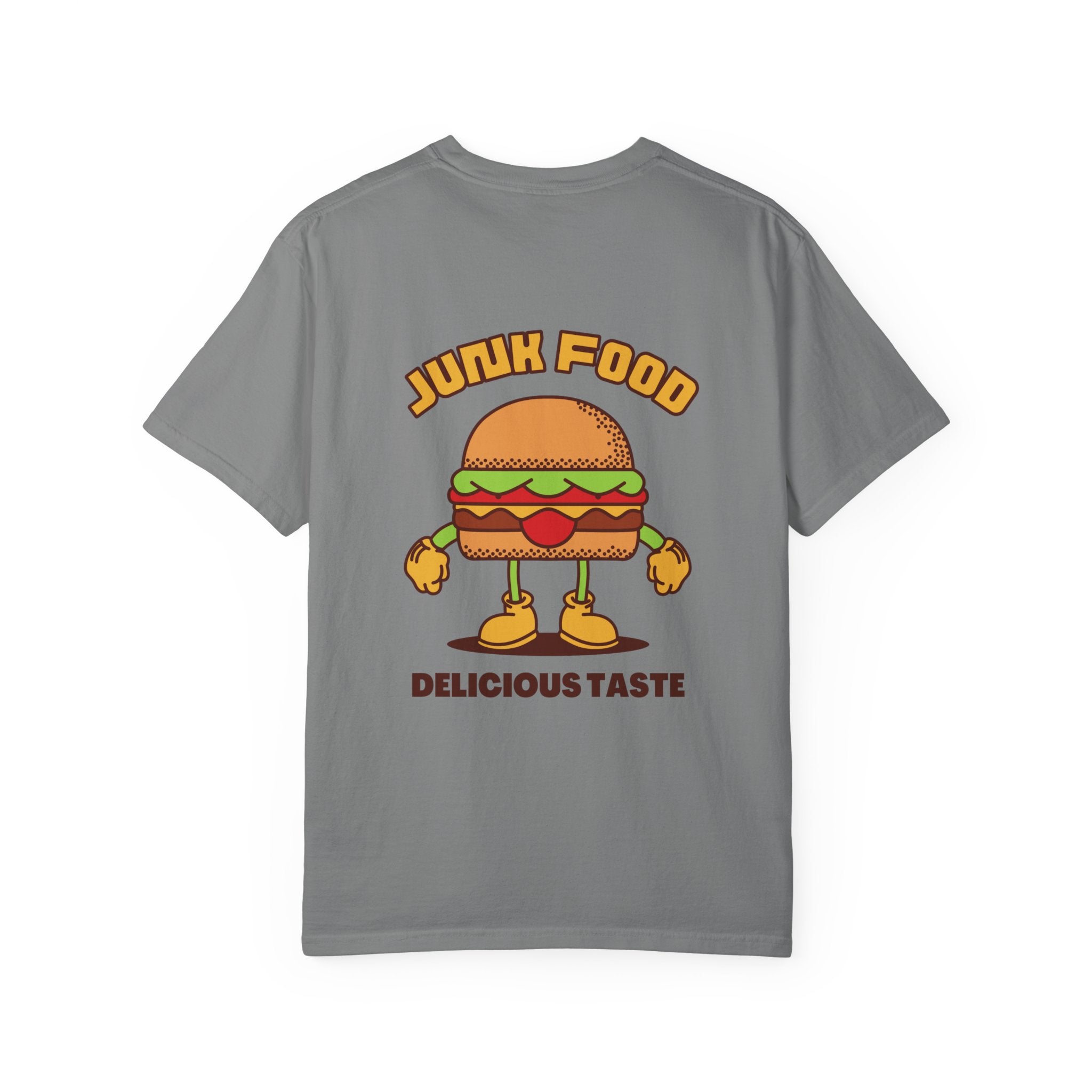 Junk Food Burger T-Shirt — Cute Retro ‘Delicious Taste’ Graphic Tee
