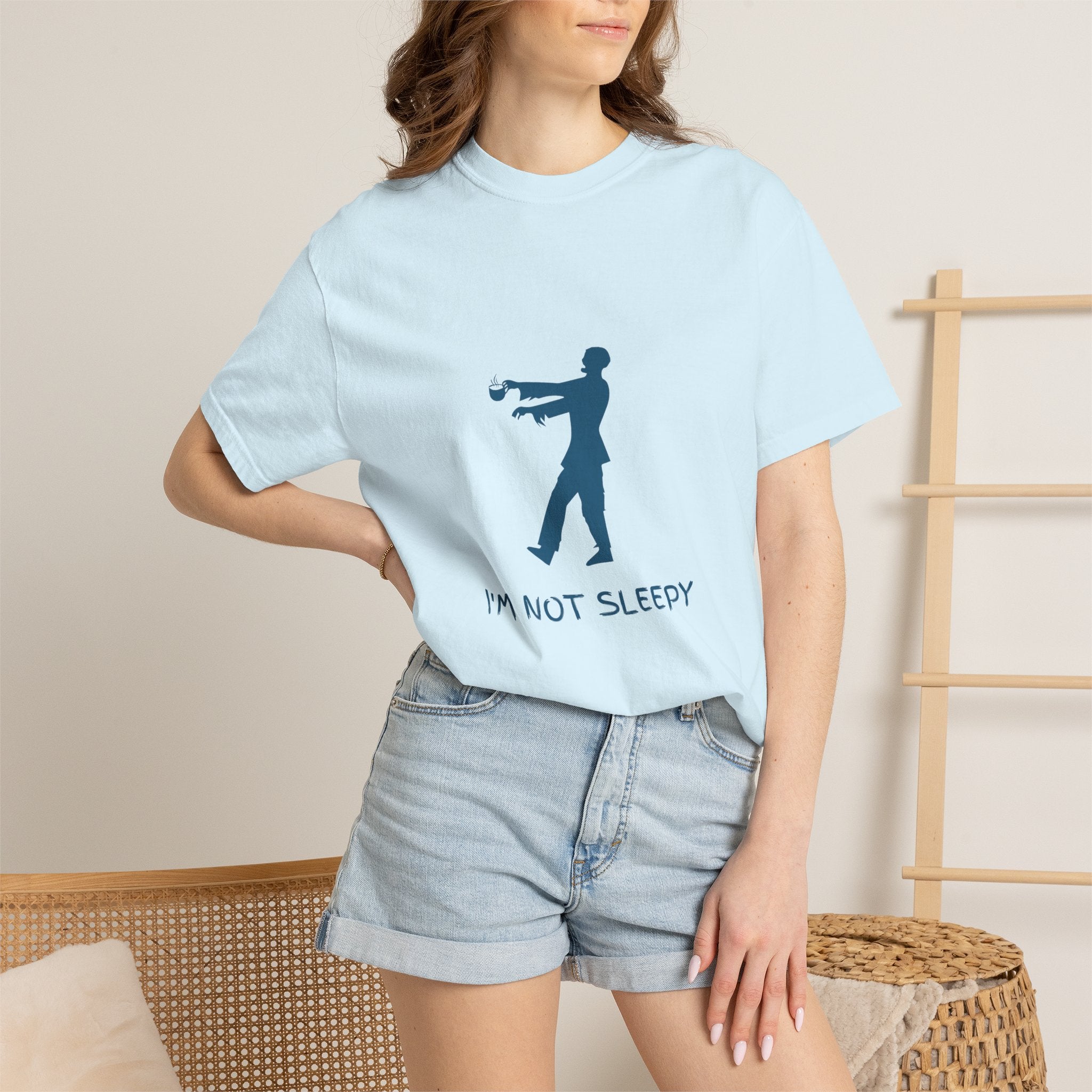 Zombie Silhouette T-Shirt — "I’m Not Sleepy" Funny Halloween Tee