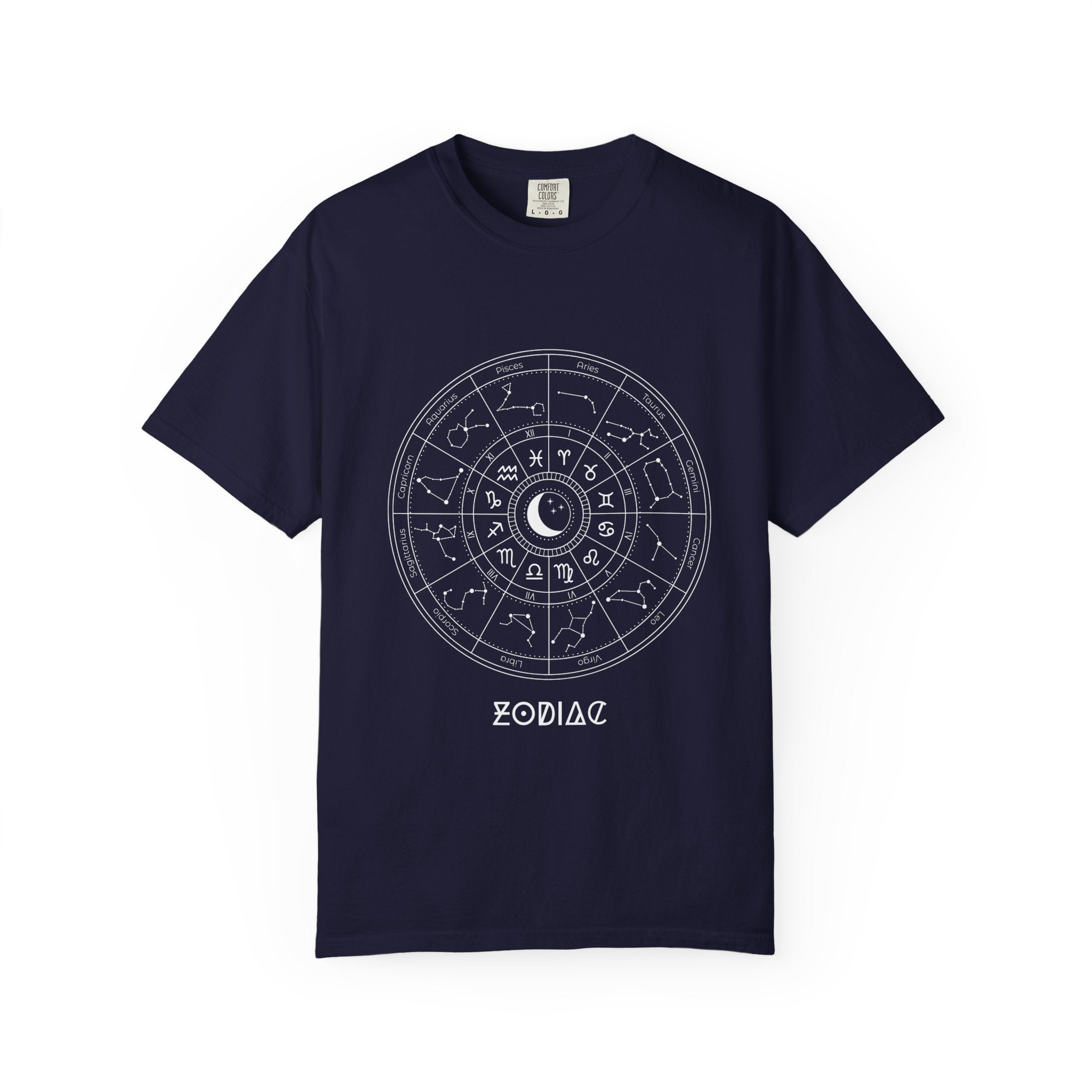 Zodiac Wheel T-Shirt — Astrological Moon & Signs Graphic Tee