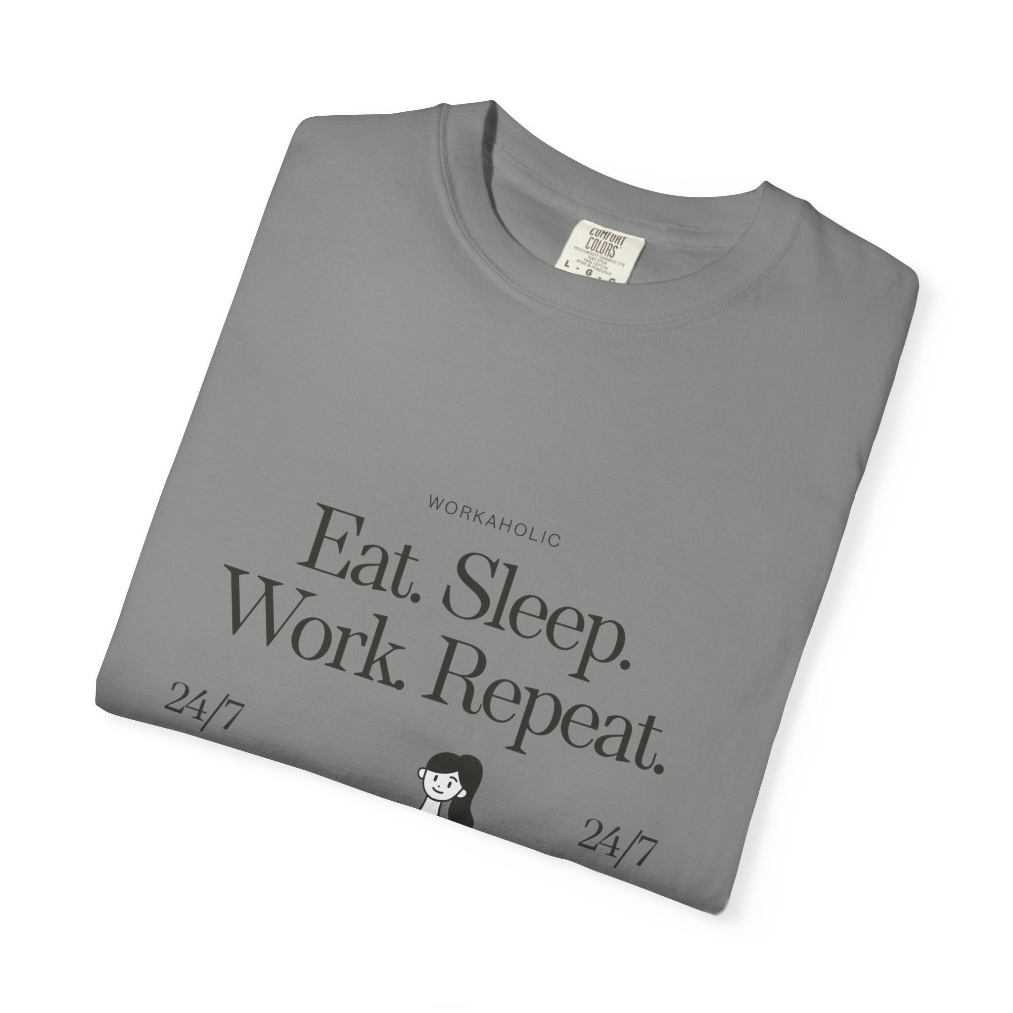 Eat. Sleep. Work. Repeat. Tee — Minimalist Remote Work Graphic T-Shirt