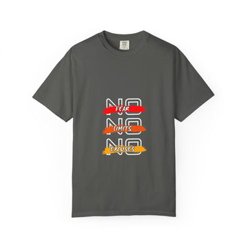 T-Shirt — "No Fear, No Limits, No Excuses" Motivational Graphic Tee