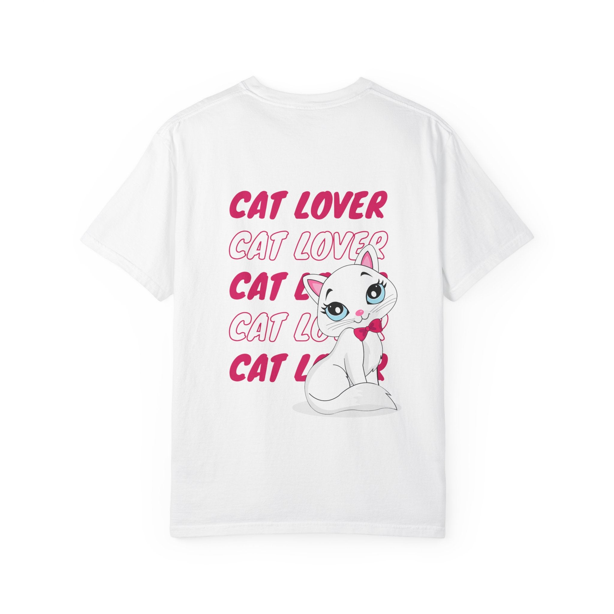 Cat Lover T-Shirt — Cute White Kitten Graphic Tee for Cat Moms & Fans