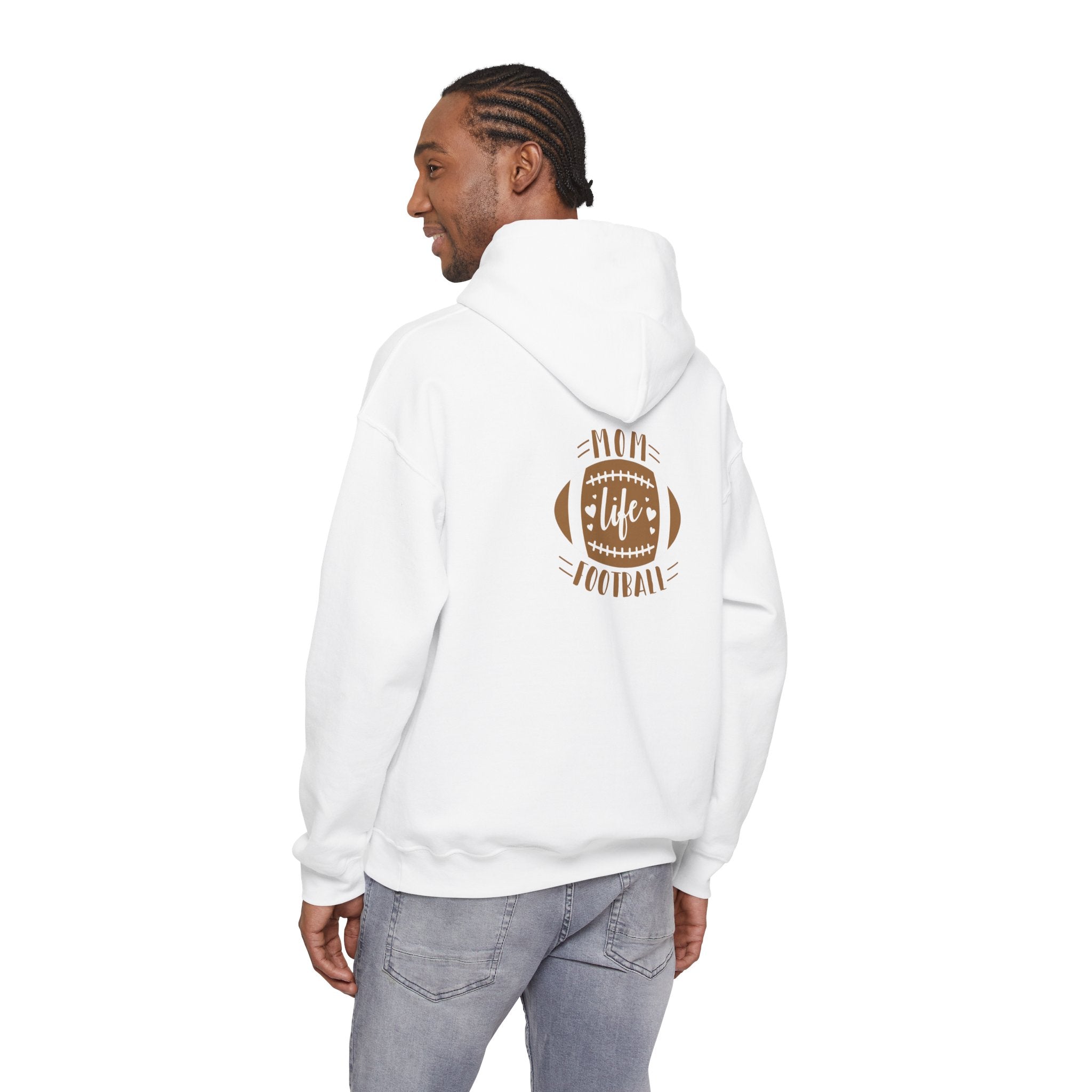 Football Mom Hoodie - "Mom Life Football" Pullover for Game Day