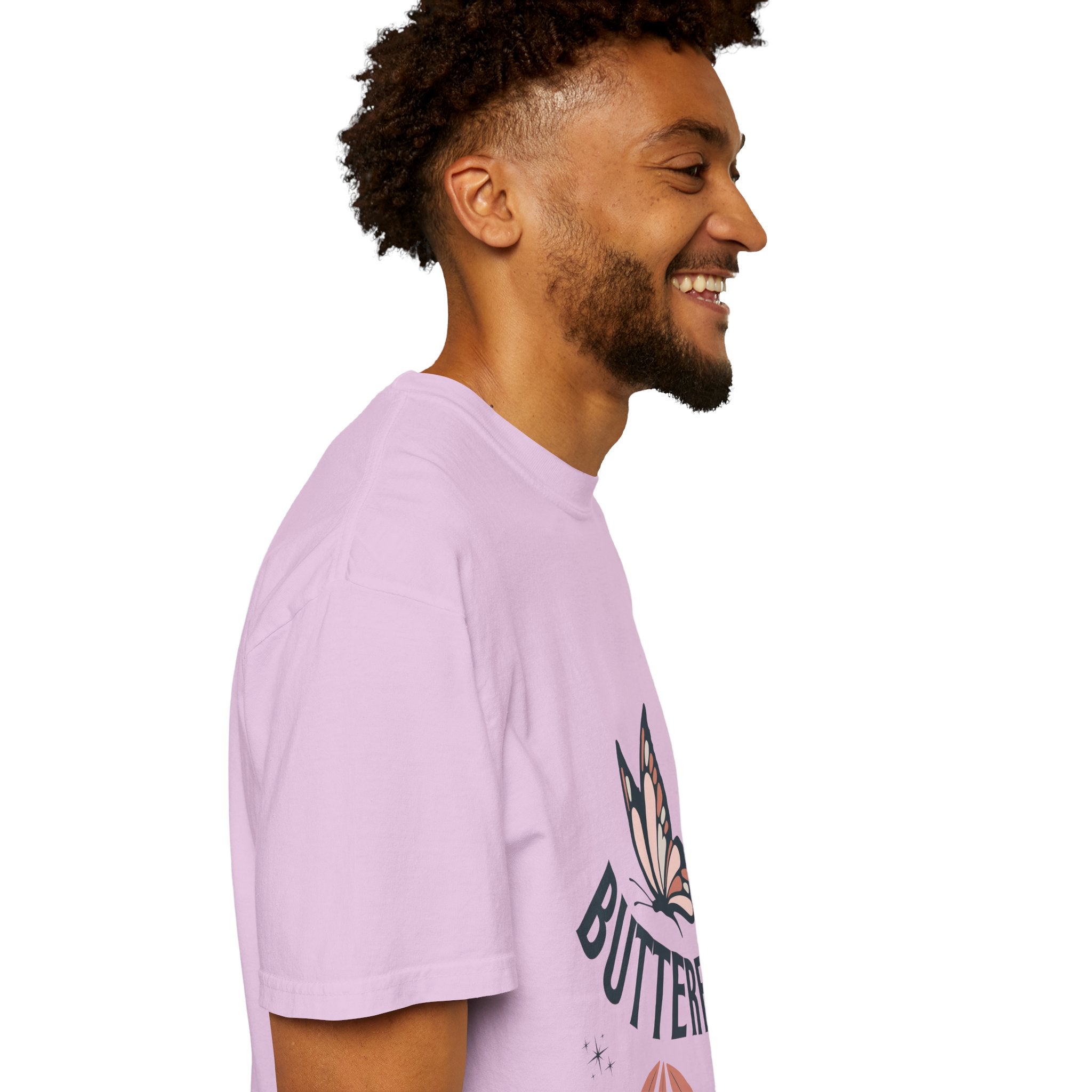 Butterfly Graphic T-Shirt — Pink Monarch Floral Tee