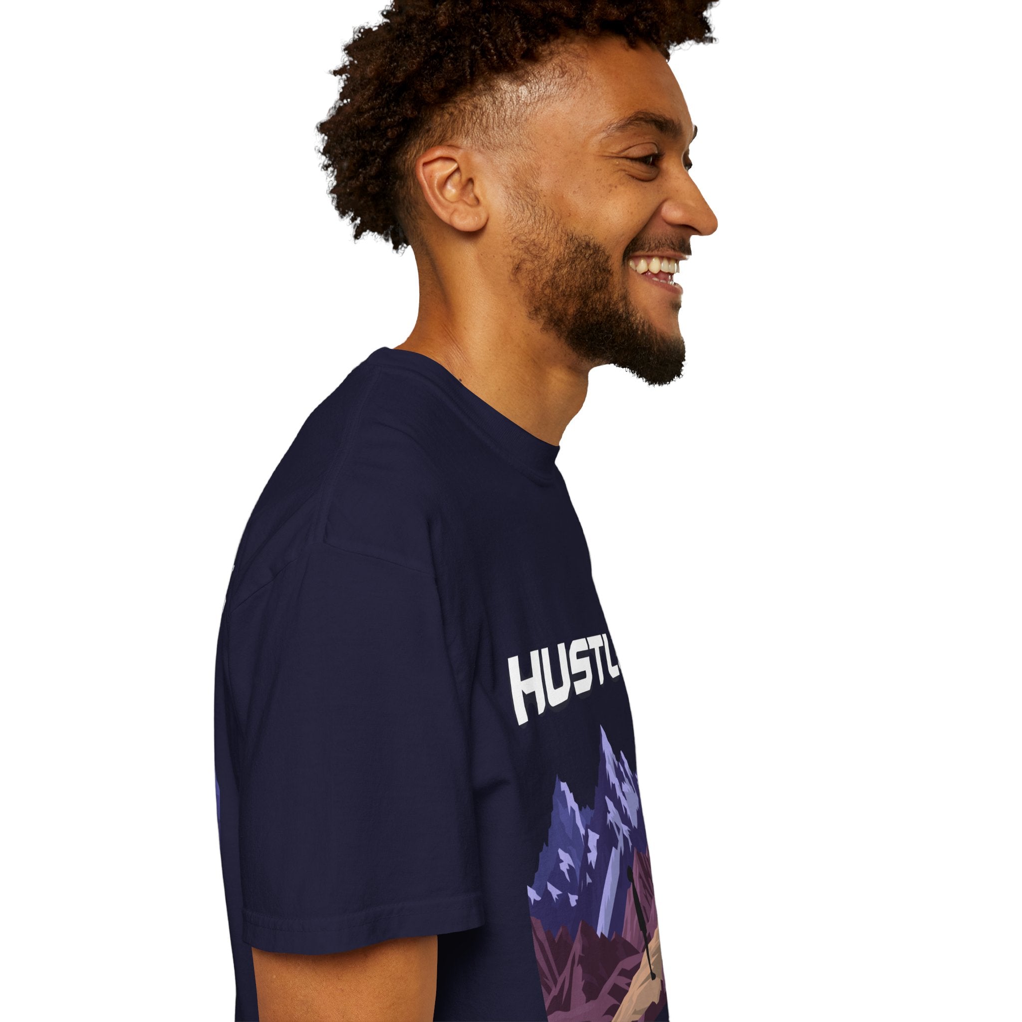 Hustle Mountain T-Shirt — Adventure Motivational Graphic Tee