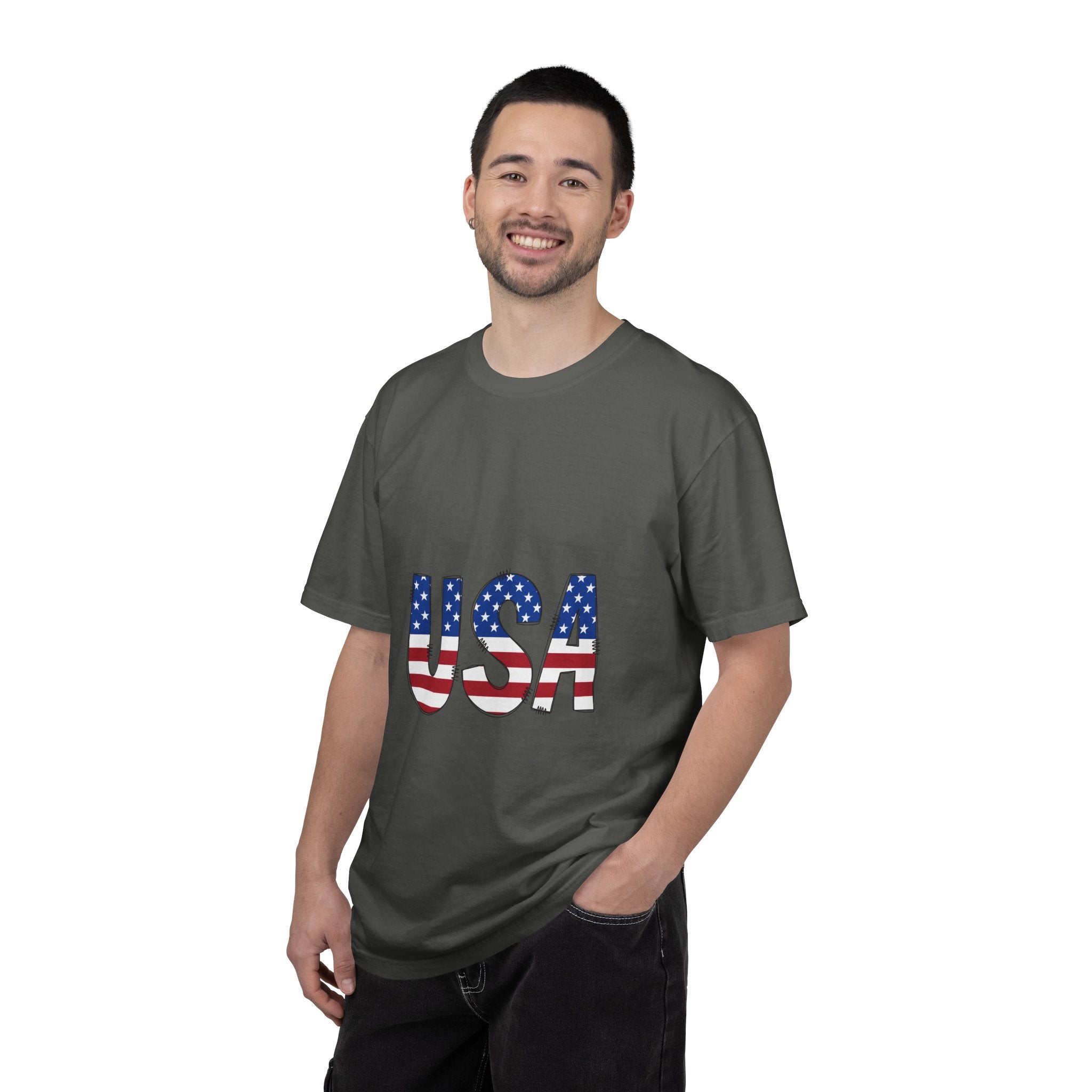 USA Flag Graphic T-Shirt — Patriotic Fourth of July Tee