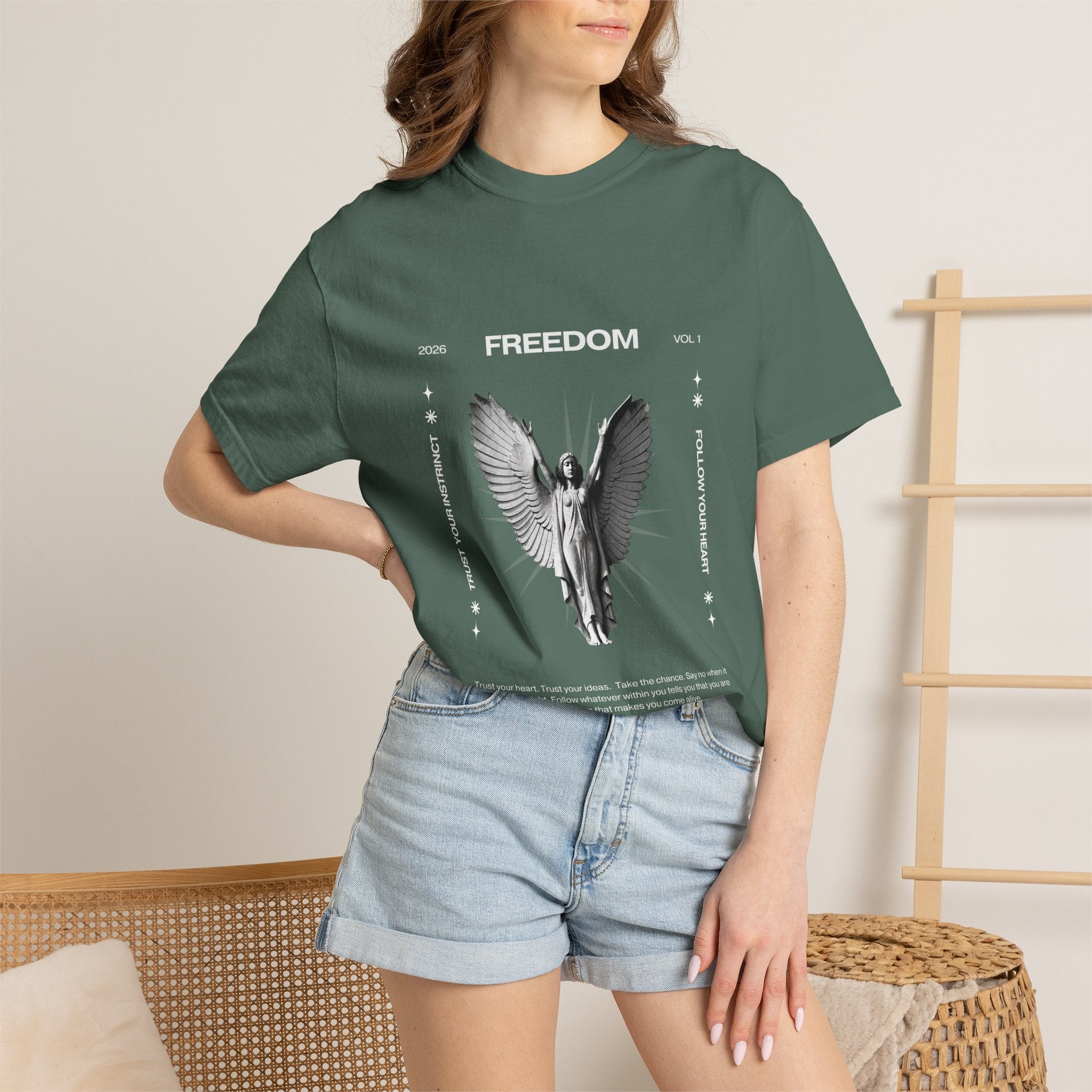 Freedom Angel Graphic T‑Shirt