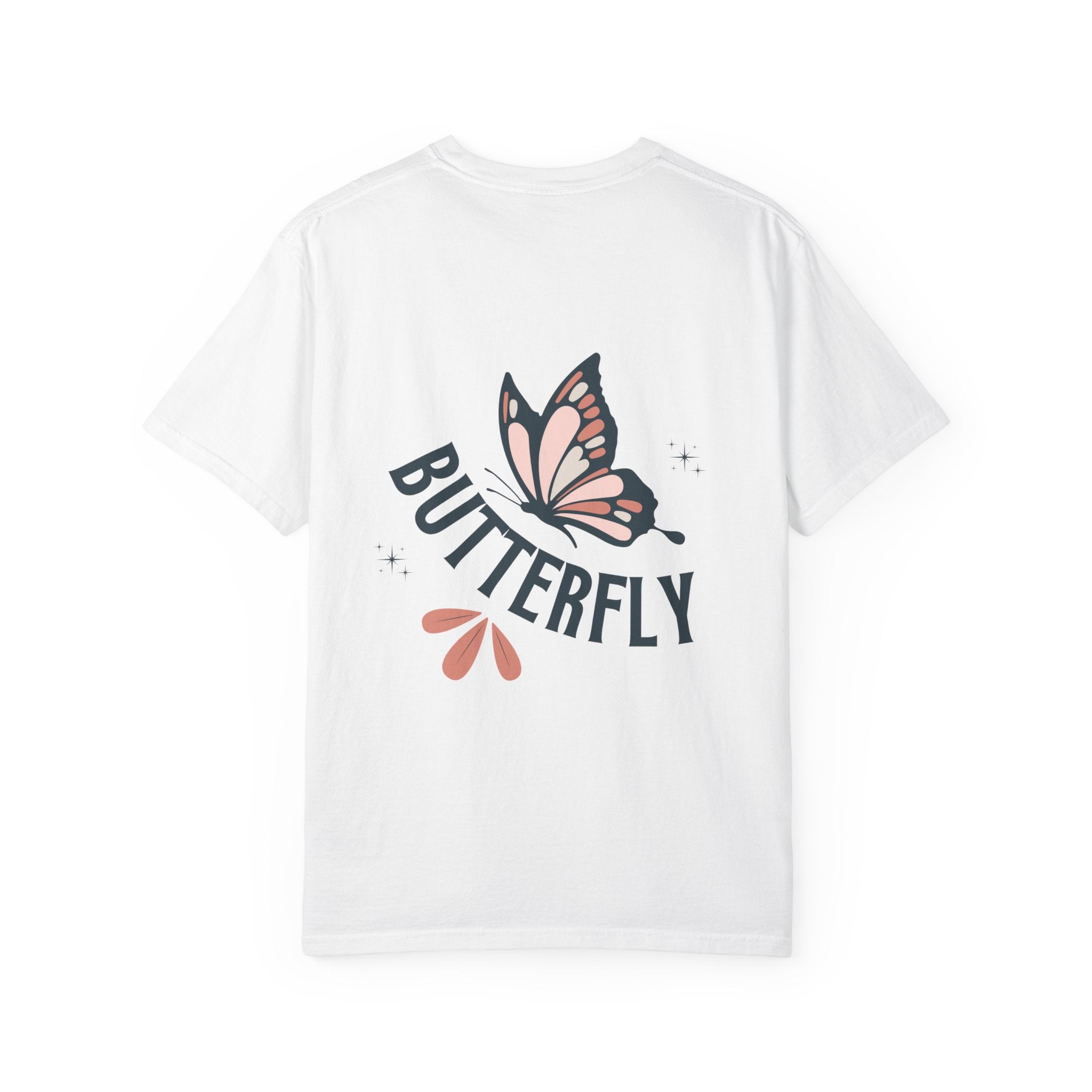 Butterfly Graphic T-Shirt — Pink Monarch Floral Tee
