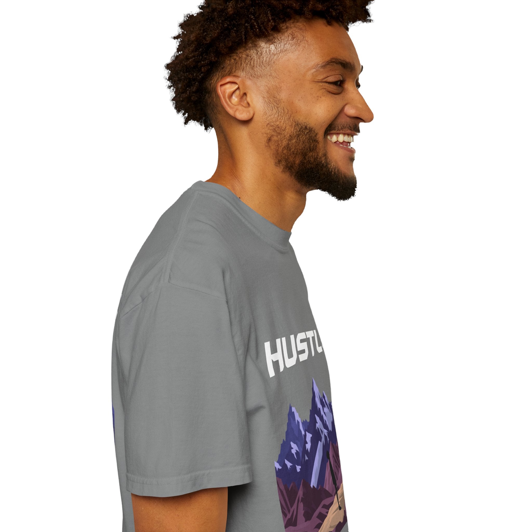Hustle Mountain T-Shirt — Adventure Motivational Graphic Tee