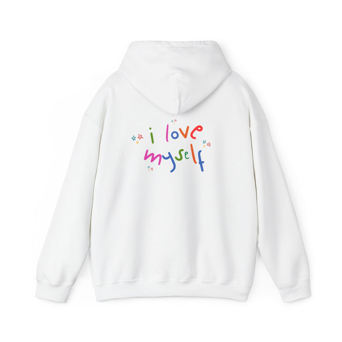 I Love Myself Hoodie — Rainbow Self-Love Graphic Sweatshirt