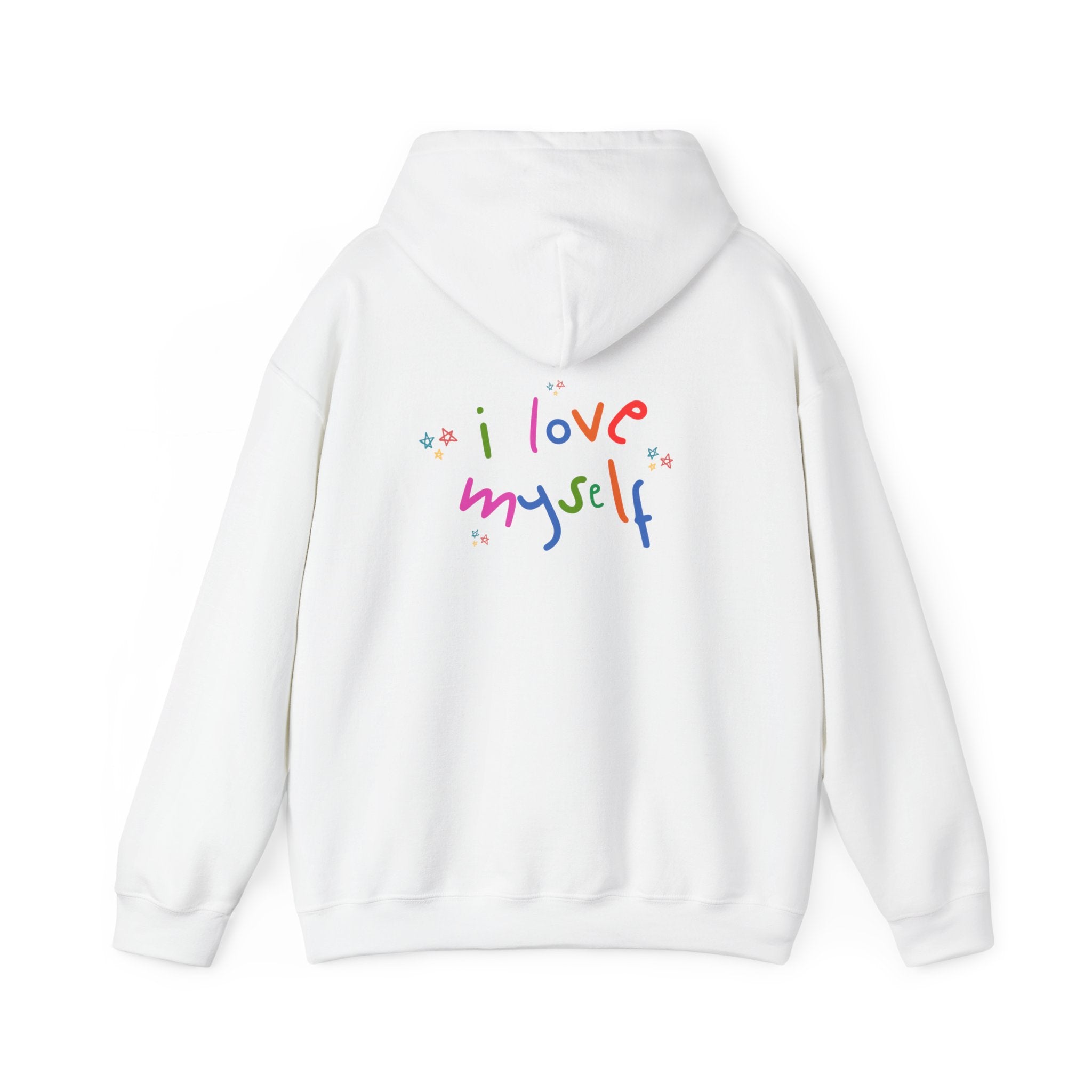I Love Myself Hoodie — Rainbow Self-Love Graphic Sweatshirt