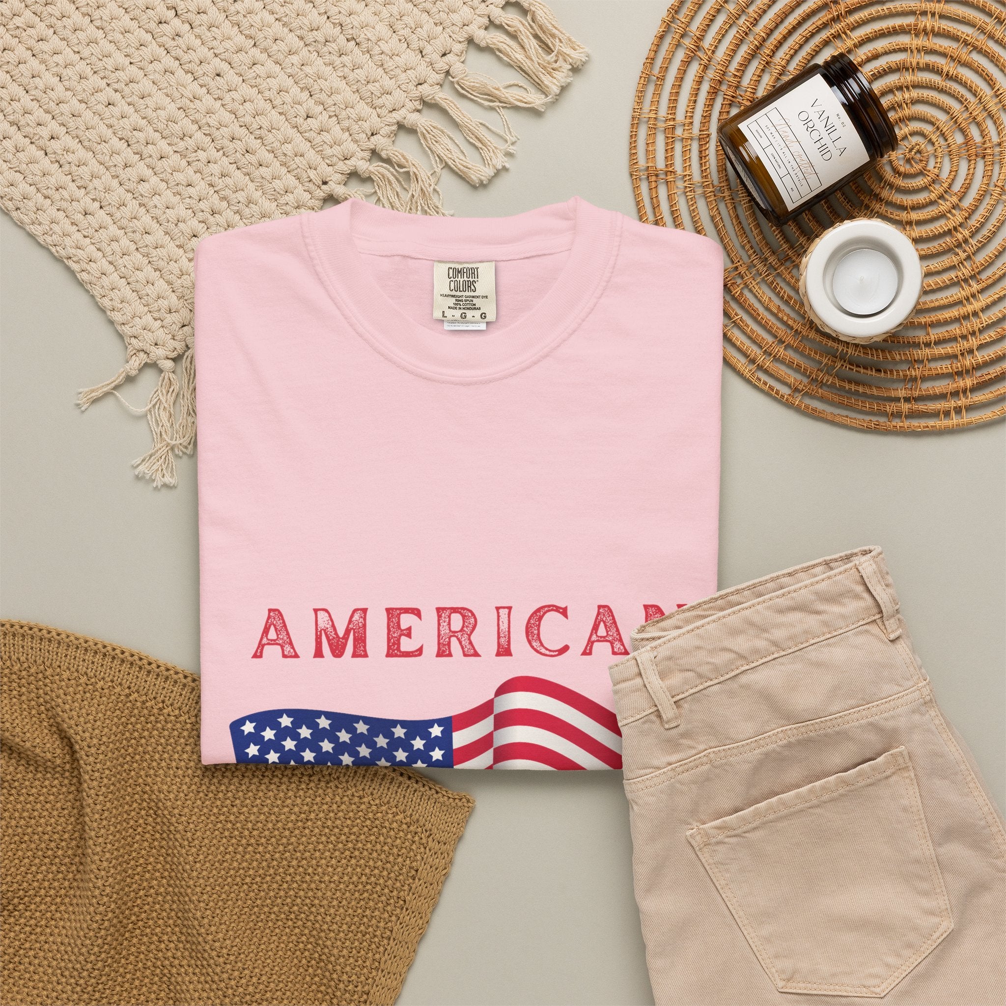 American Dream T-Shirt — Vintage Flag Graphic Tee for 4th of July & Patriotic Celebrations