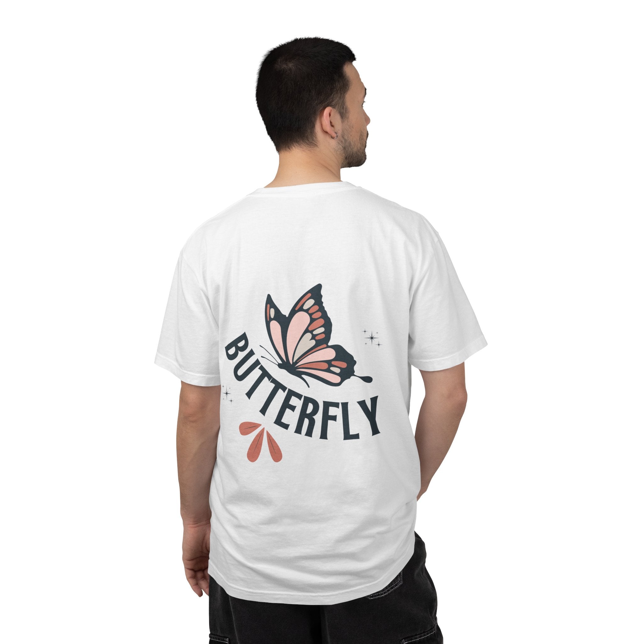 Butterfly Graphic T-Shirt — Pink Monarch Floral Tee